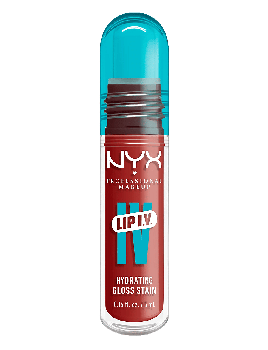 NYX Professional Makeup - NYX Professional Makeup Lip I.V. Hydrating Gloss Stain läppglans 01 Caramel Drip 5 ml - burst that tang! - 5