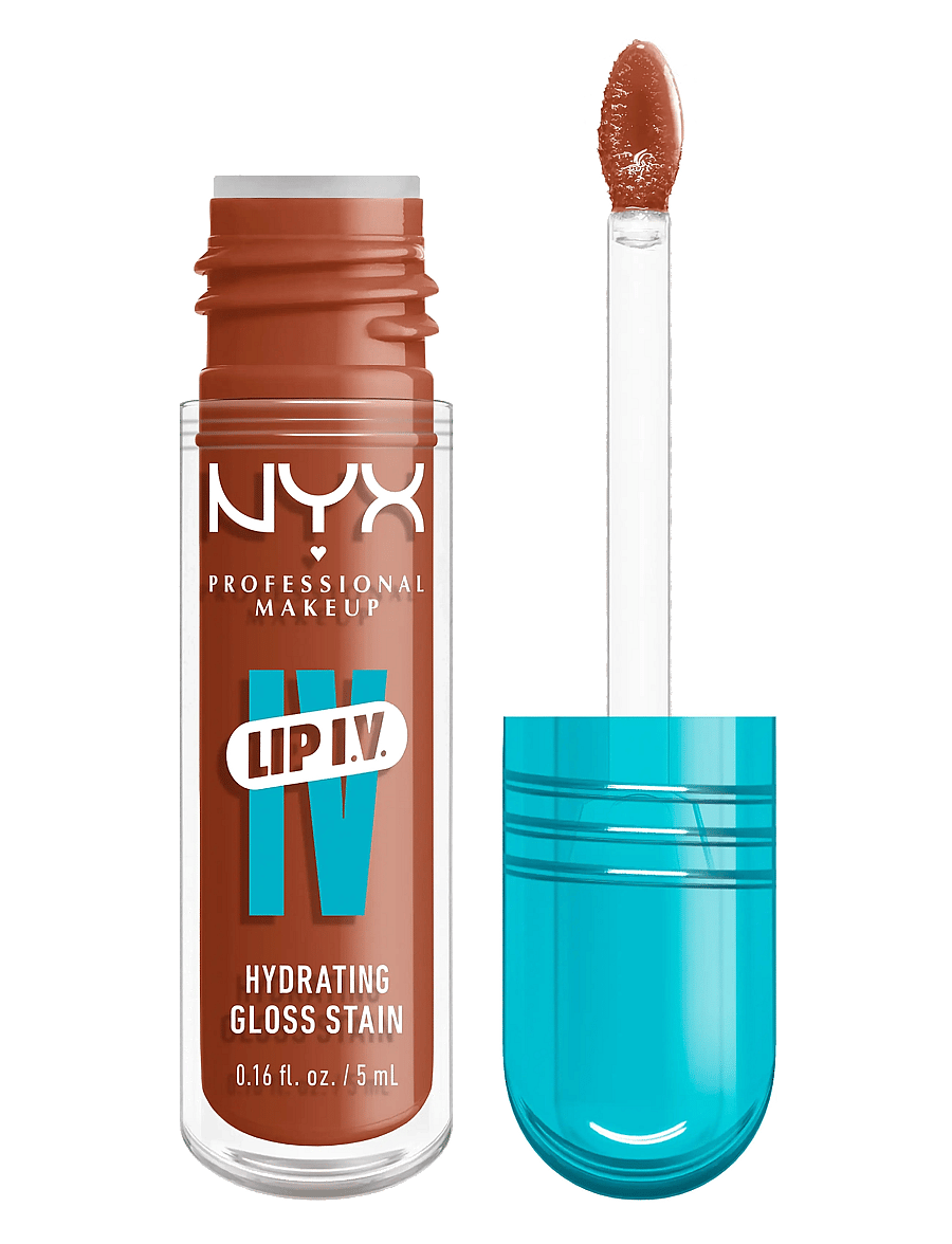 NYX Professional Makeup - NYX Professional Makeup Lip I.V. Hydrating Gloss Stain läppglans 04 Cocoa Quench! 5 ml - makeup - caramel drip - 0