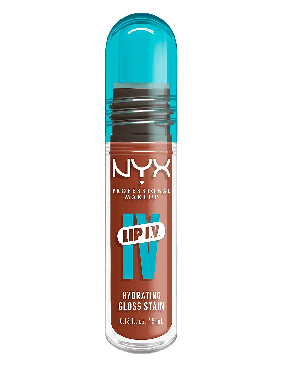 NYX Professional Makeup - NYX Professional Makeup Lip I.V. Hydrating Gloss Stain läppglans 04 Cocoa Quench! 5 ml - makeup - caramel drip - 5