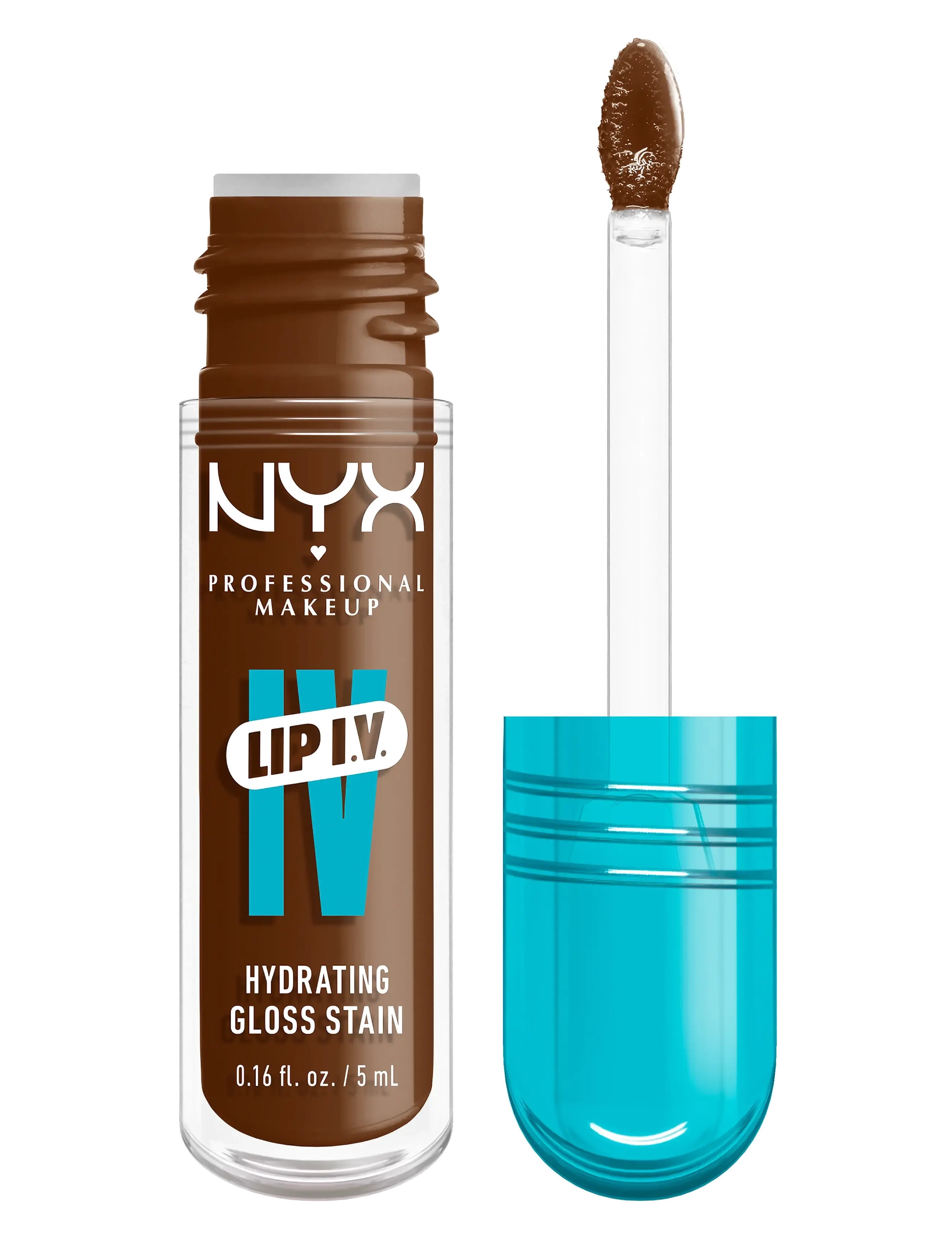 NYX Professional Makeup Lip I.v. Hydrating Gloss Stain Läppglans 11 Redy-Y.set. Wet! 5 Ml, Lipgloss, Brun, Str: 5 ML