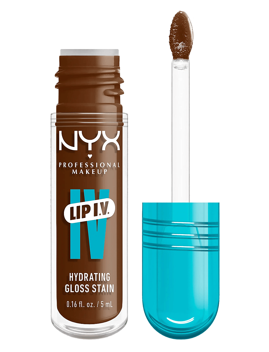 NYX Professional Makeup - NYX Professional Makeup Lip I.V. Hydrating Gloss Stain läppglans 15 Water 'Bout Wine? 5 ml - lip stain - cocoa quench! - 0