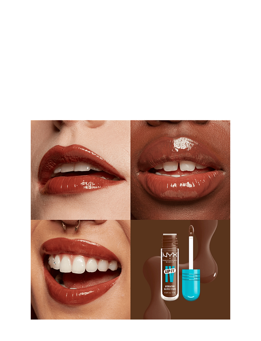 NYX Professional Makeup - NYX Professional Makeup Lip I.V. Hydrating Gloss Stain läppglans 15 Water 'Bout Wine? 5 ml - lip stain - cocoa quench! - 2