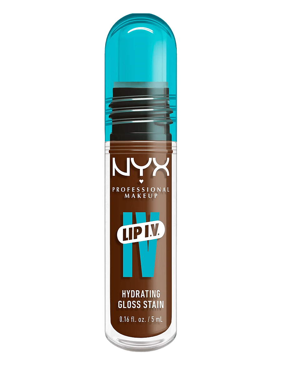 NYX Professional Makeup - NYX Professional Makeup Lip I.V. Hydrating Gloss Stain läppglans 15 Water 'Bout Wine? 5 ml - lip stain - cocoa quench! - 5