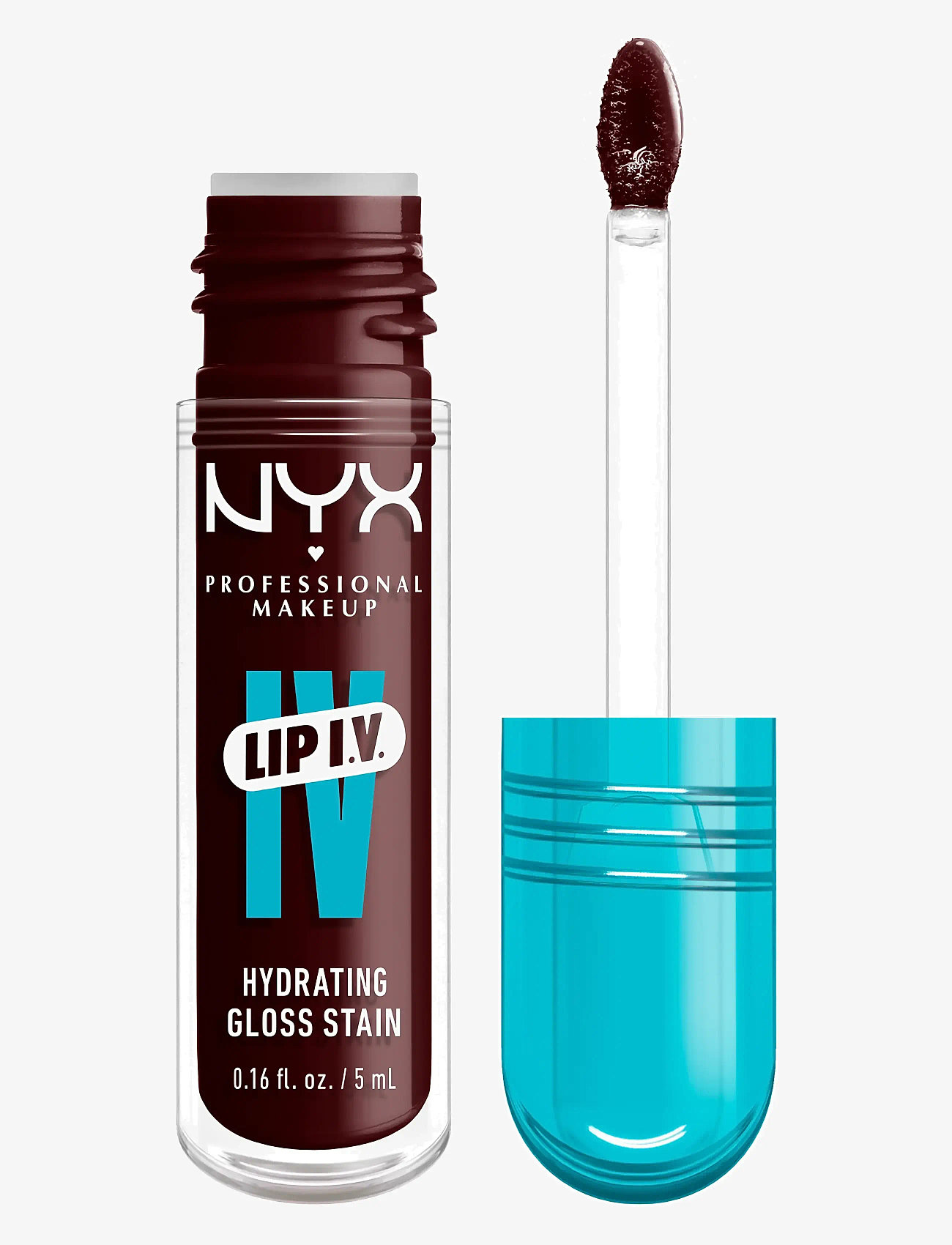 NYX Professional Makeup - NYX Professional Makeup Lip I.V. Hydrating Gloss Stain läppglans 07 Bubblegum Burst 5 ml - smink - water 'bout wine? - 0