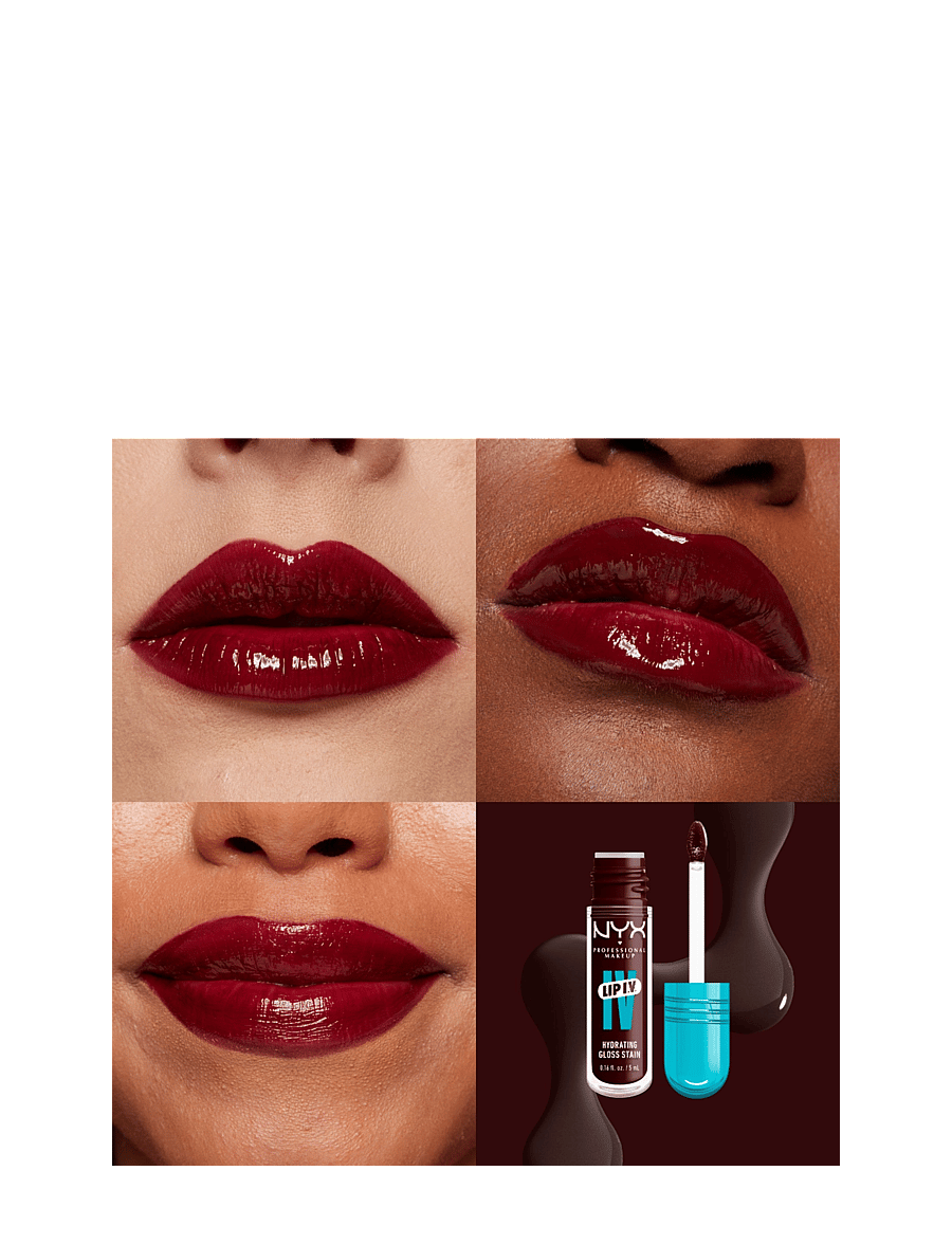 NYX Professional Makeup - NYX Professional Makeup Lip I.V. Hydrating Gloss Stain läppglans 11 Redy-Y.Set. Wet! 5 ml - makeup - water 'bout wine? - 1