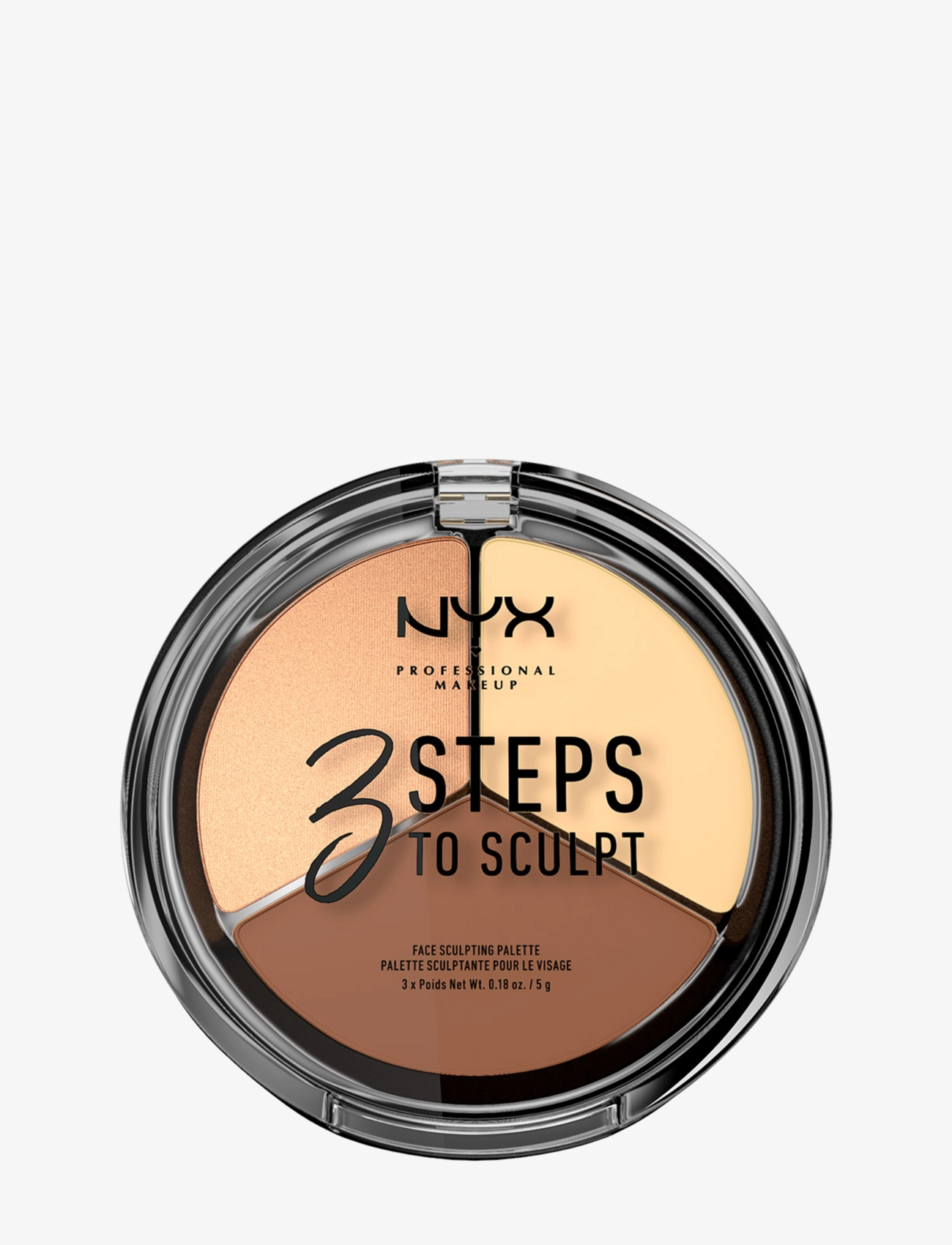 NYX Professional Makeup 3 STEPS TO SCULPT FACE SCULPTING PALETTE - Contouring - LIGHT / natural