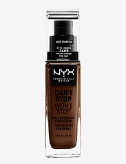 NYX Professional Makeup - Can't Stop Won't Stop Foundation - festklær til outlet-priser - deep espresso - 0