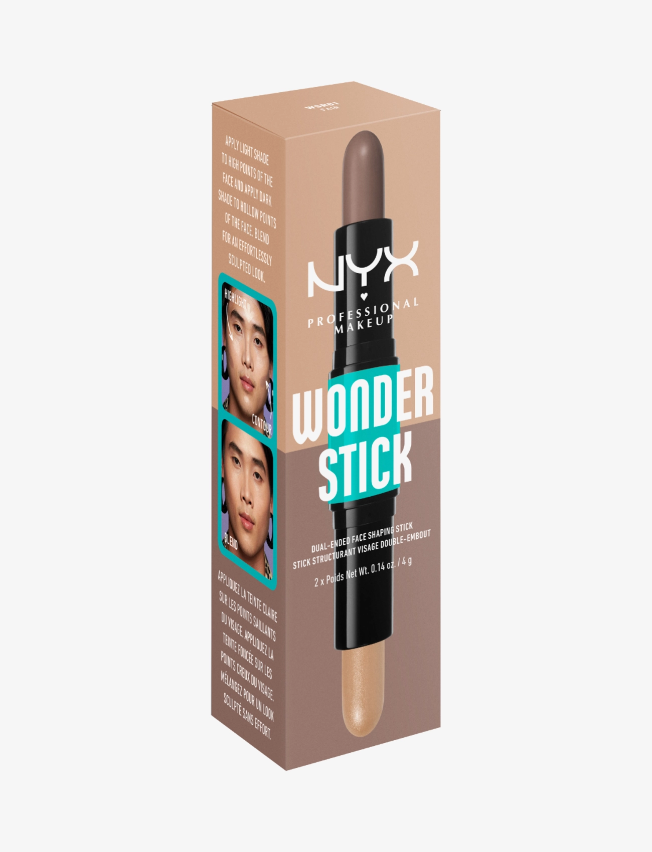 NYX Professional Makeup Wonder Stick Dual-Ended Face Shaping puder, rouge & highlighter dam – bild 2