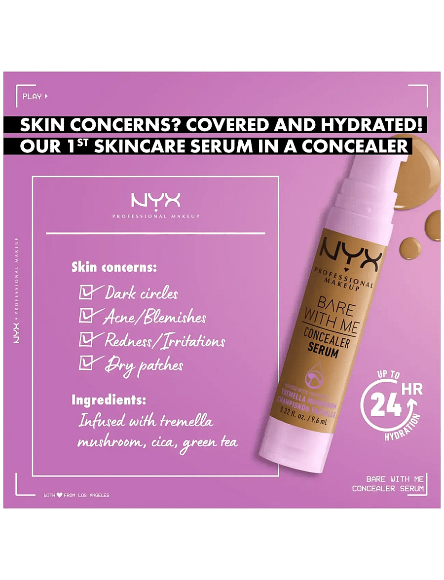 NYX Professional Makeup - NYX Professional Make Up Bare With Me Concealer Serum 07 Medium - makeup - medium - 4