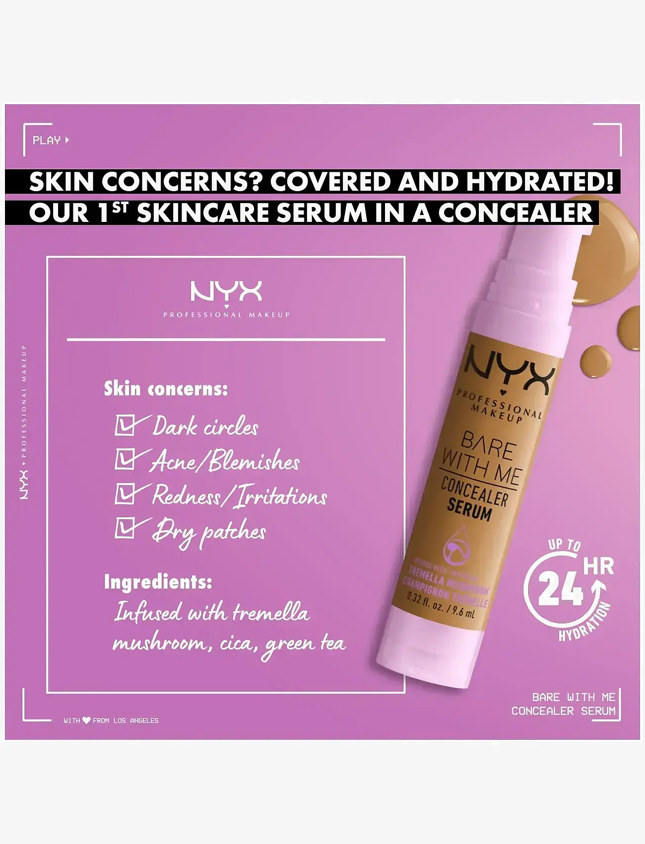 NYX Professional Makeup - NYX Professional Make Up Bare With Me Concealer Serum 08 Sand - smink - sand - 4