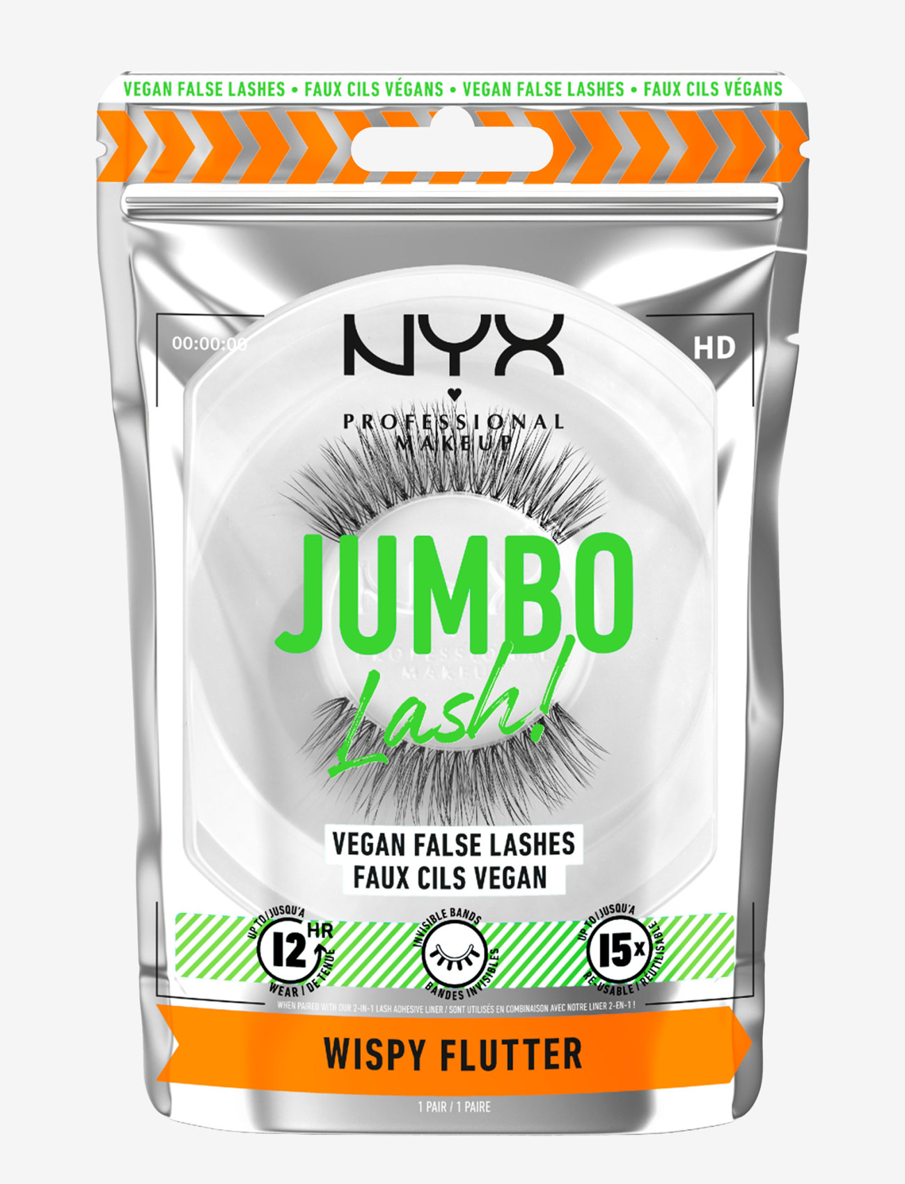 NYX Professional Makeup - Jumbo Lash! Vegan False Lashes - makeup - wispy flutter - 0
