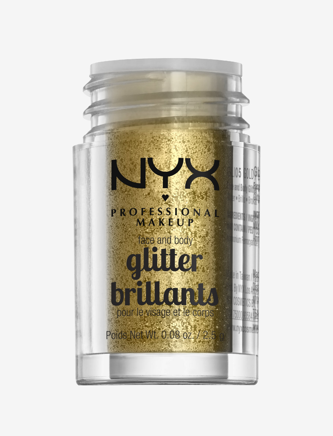 NYX Professional Makeup - FACE & BODY GLITTER - smink - gold - 2