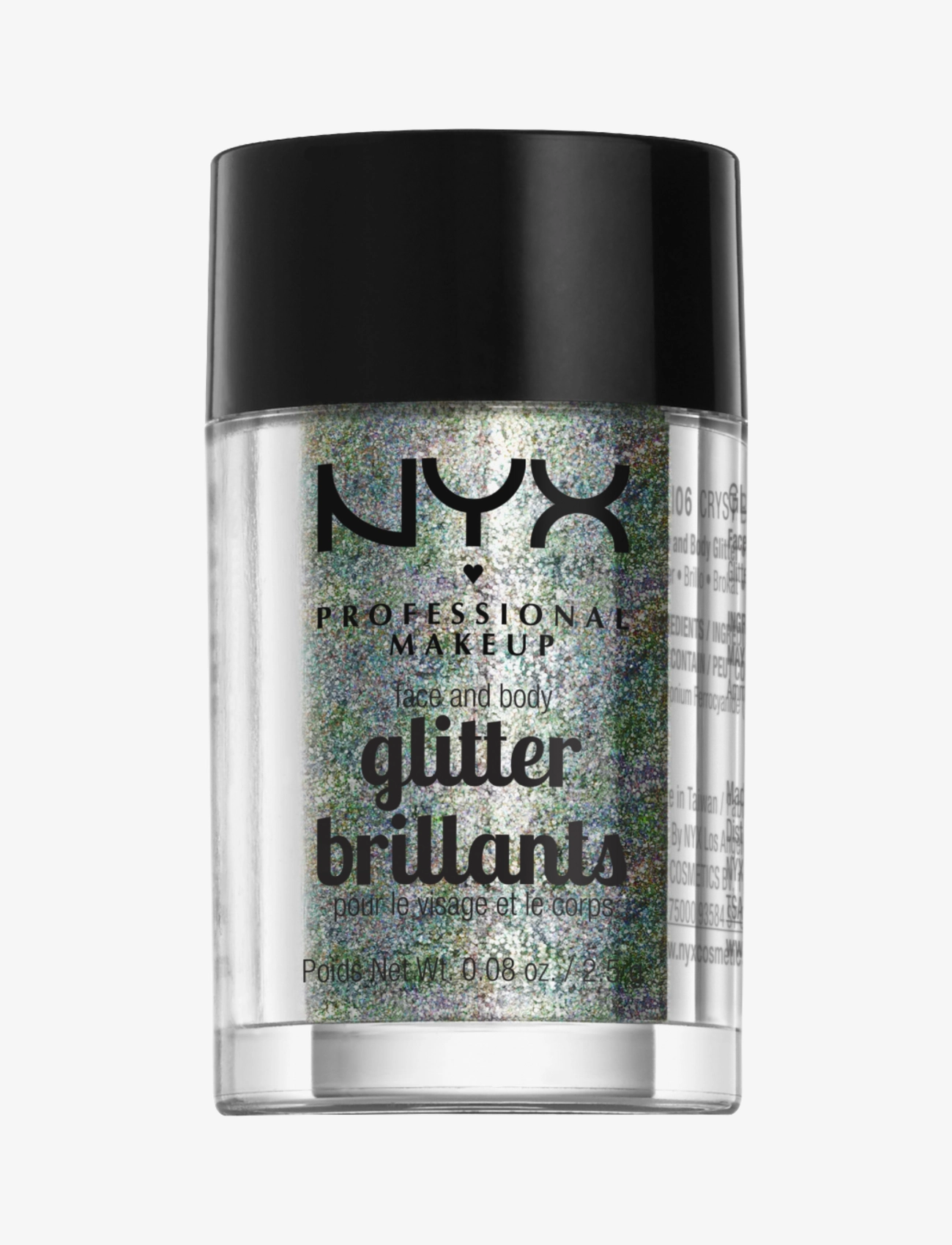 NYX Professional Makeup Face & Body Glitter, 15.4 G, Silver, Makeup > Ansigt, Dame
