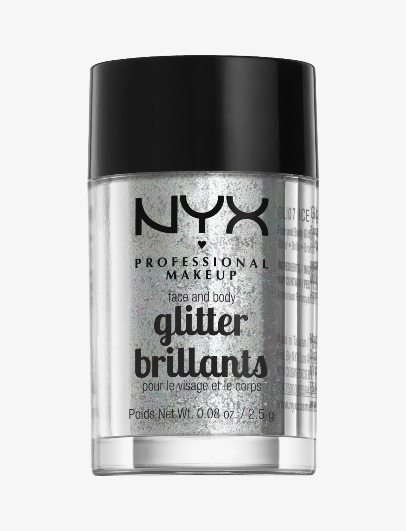 NYX Professional Makeup Face & Body Glitter, 15.4 G, White, Makeup > Ansigt, Dame