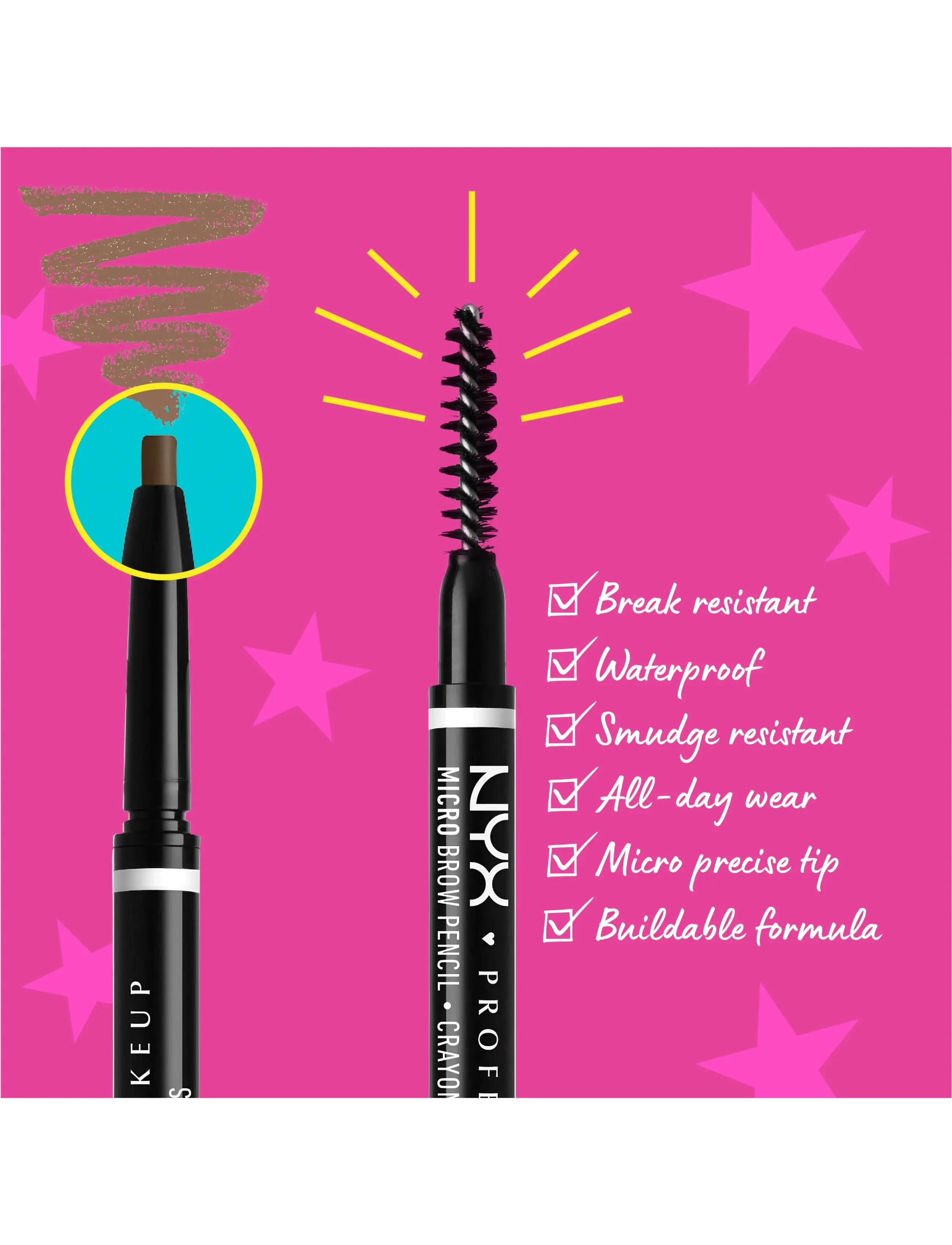 NYX Professional Makeup Micro Brow Pencil 03.5 Rich Auburn ögonbryn dam – bild 4