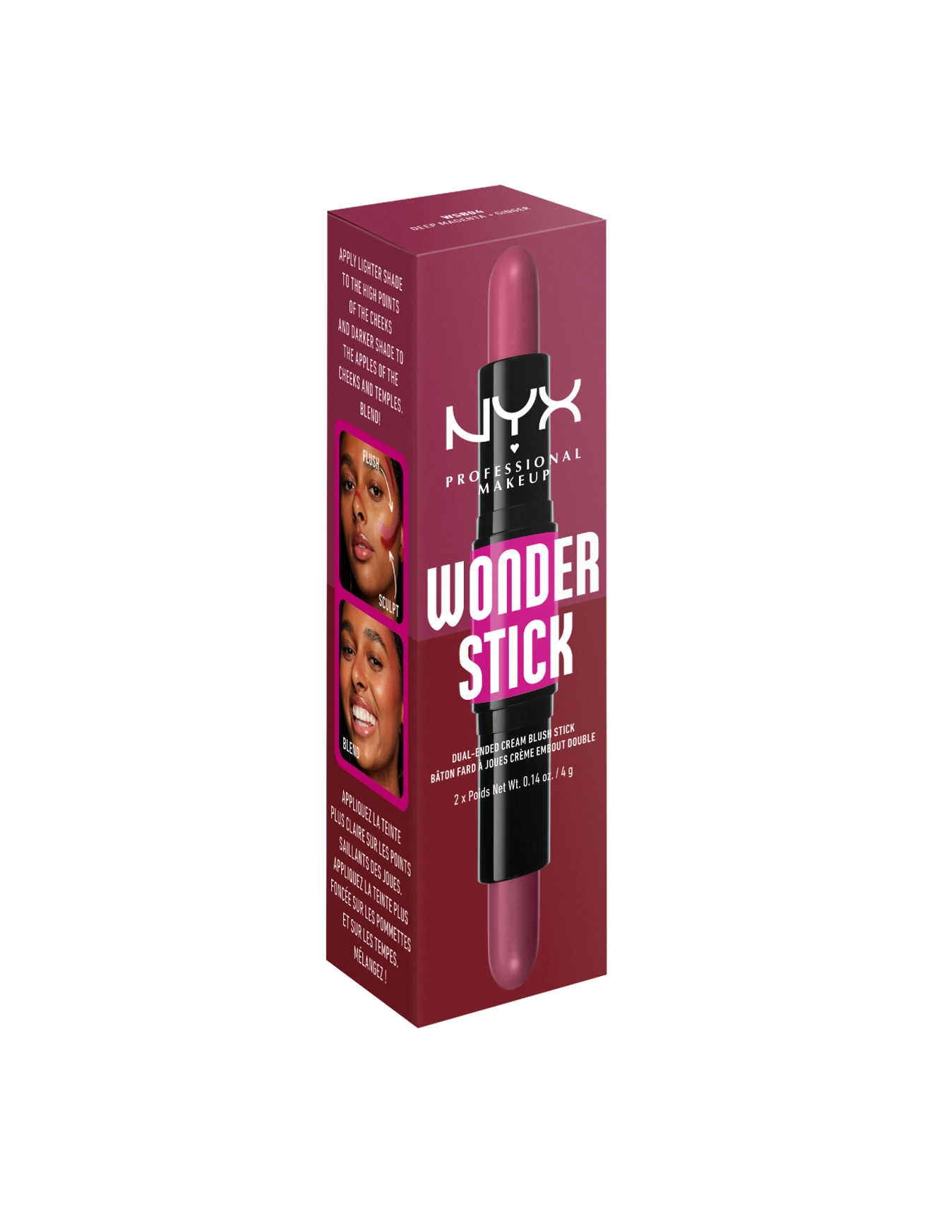 NYX Professional Makeup - Wonder Stick Dual-Ended Cream Blush Stick - makeup - deep magenta n ginger - 1