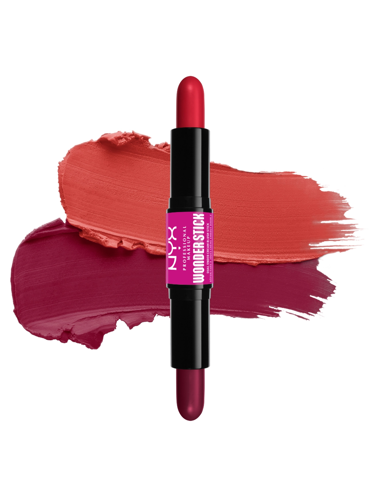 NYX Professional Makeup - Wonder Stick Dual-Ended Cream Blush Stick - förðunarvörur - bright amber n fuchsia - 2