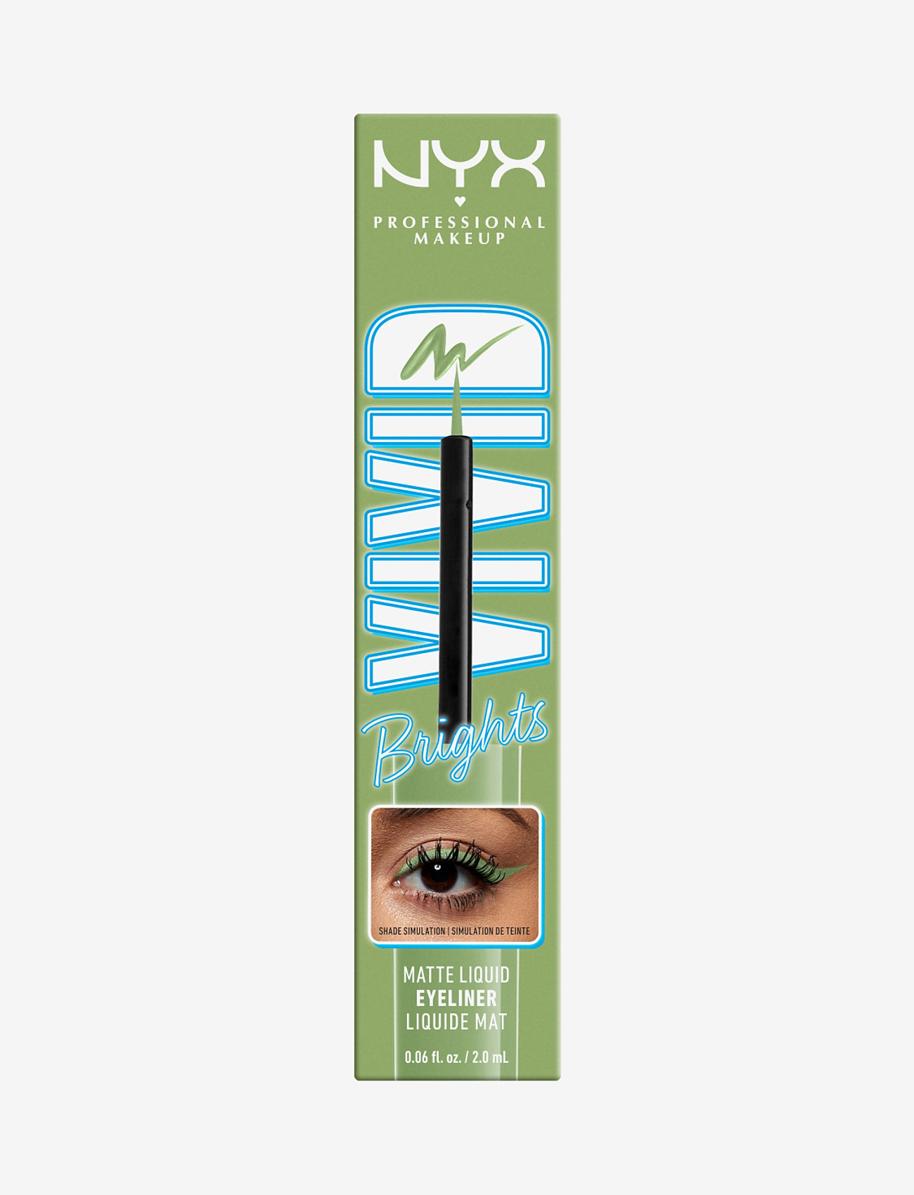 NYX Professional Makeup - Vivid Brights Liquid Liner - Ghosted Green - makeup - ghosted green
 ghosted green - 4
