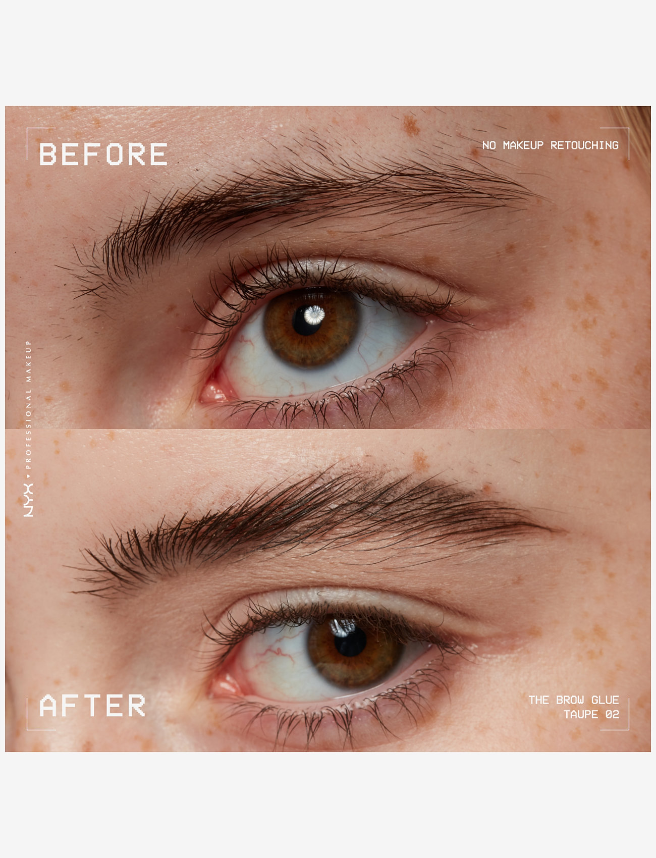 NYX Professional Makeup - NYX Professional Makeup, The Brow Glue Instant Brow Styler, 02 Taupe, 5 g - smink - taupe - 2