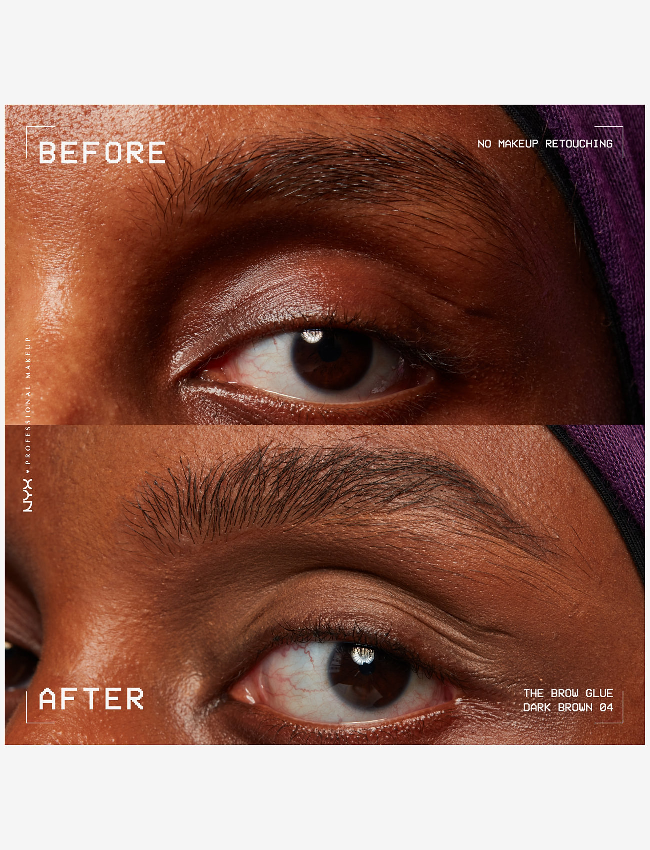 NYX Professional Makeup - NYX Professional Makeup, The Brow Glue Instant Brow Styler, 04 Dark Brown, 5g - förðunarvörur - dark brown - 2