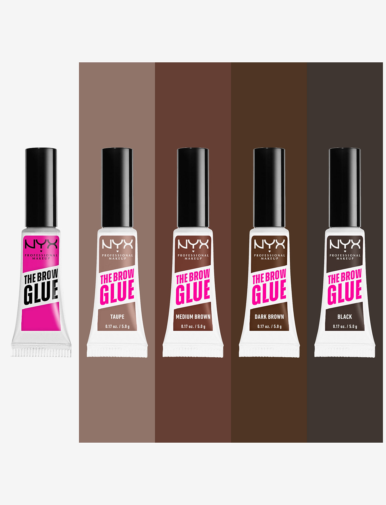 NYX Professional Makeup - NYX Professional Makeup, The Brow Glue Instant Brow Styler, 04 Dark Brown, 5g - förðunarvörur - dark brown - 4