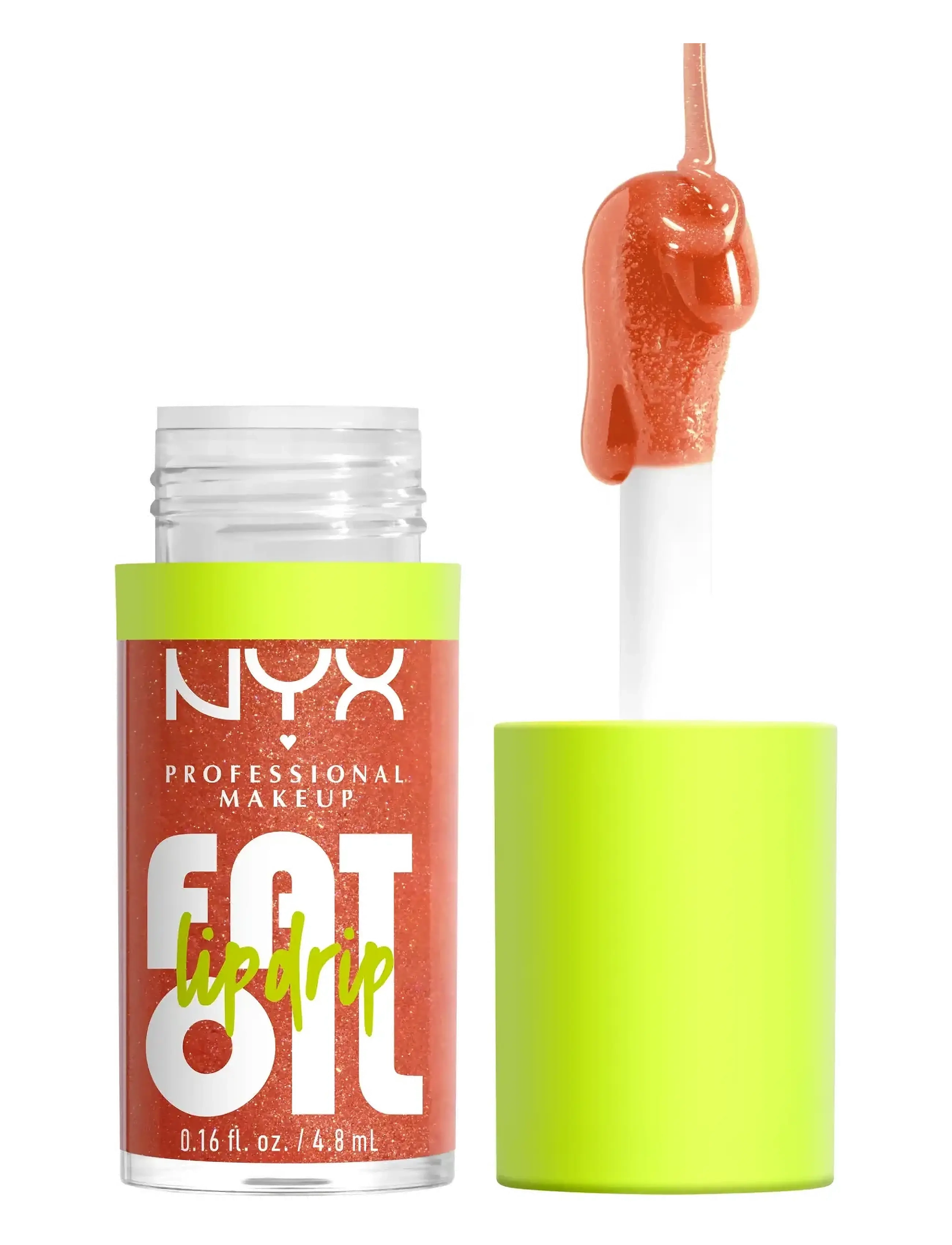 NYX Professional Makeup Fat Oil Lip Drip, 4.8 ml, Coral, Læber > Lipgloss, Dame