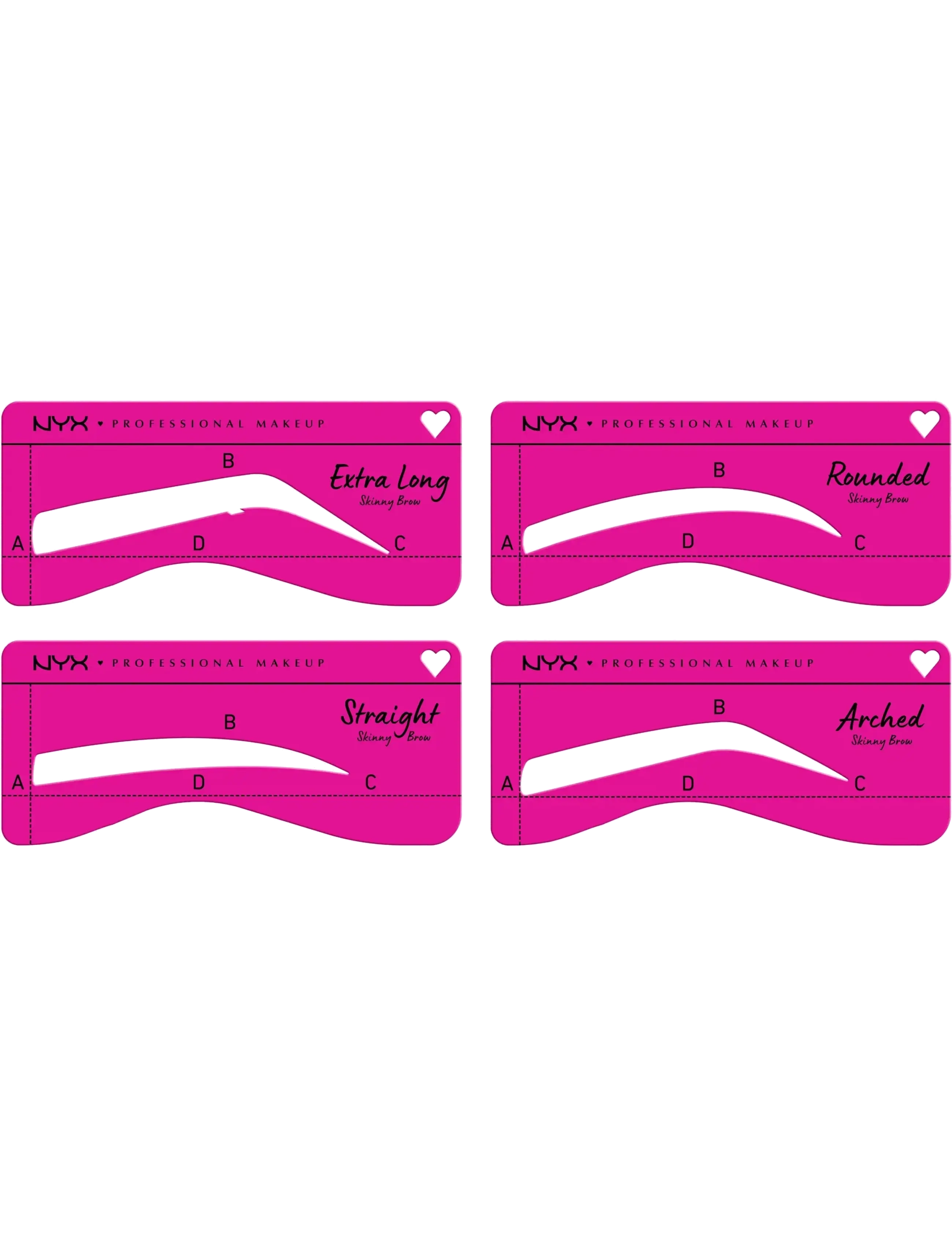 NYX Professional Makeup - NYX Professional Makeup Zero To Brow Stencil 01 For Skinny Brows 1 pc - for skinny brows - 2