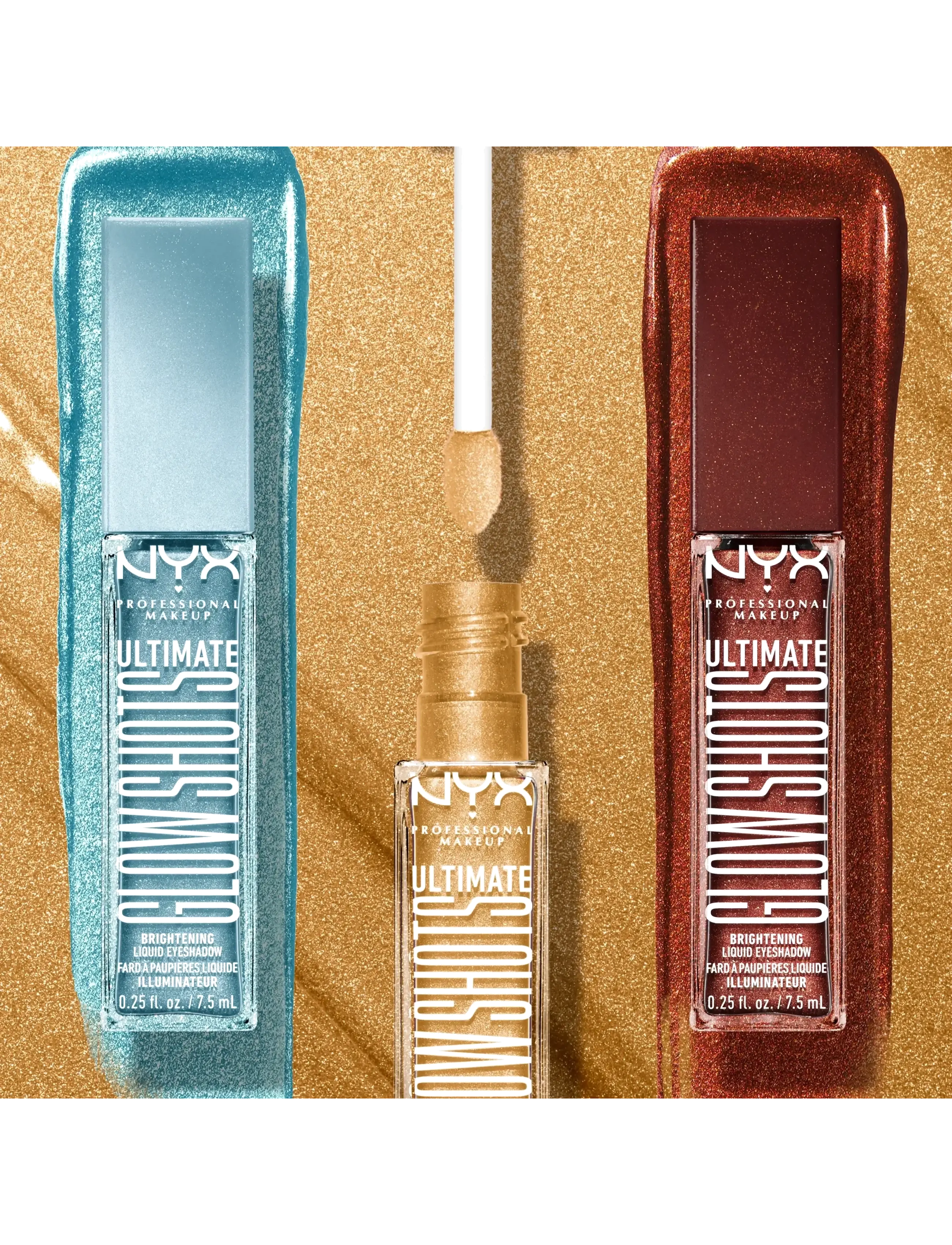 NYX Professional Makeup - NYX Professional Makeup Ultimate Glow Shots Liquid Eyeshadow 14 Glitzy Guava 7,5 ml - glitzy guava - 5