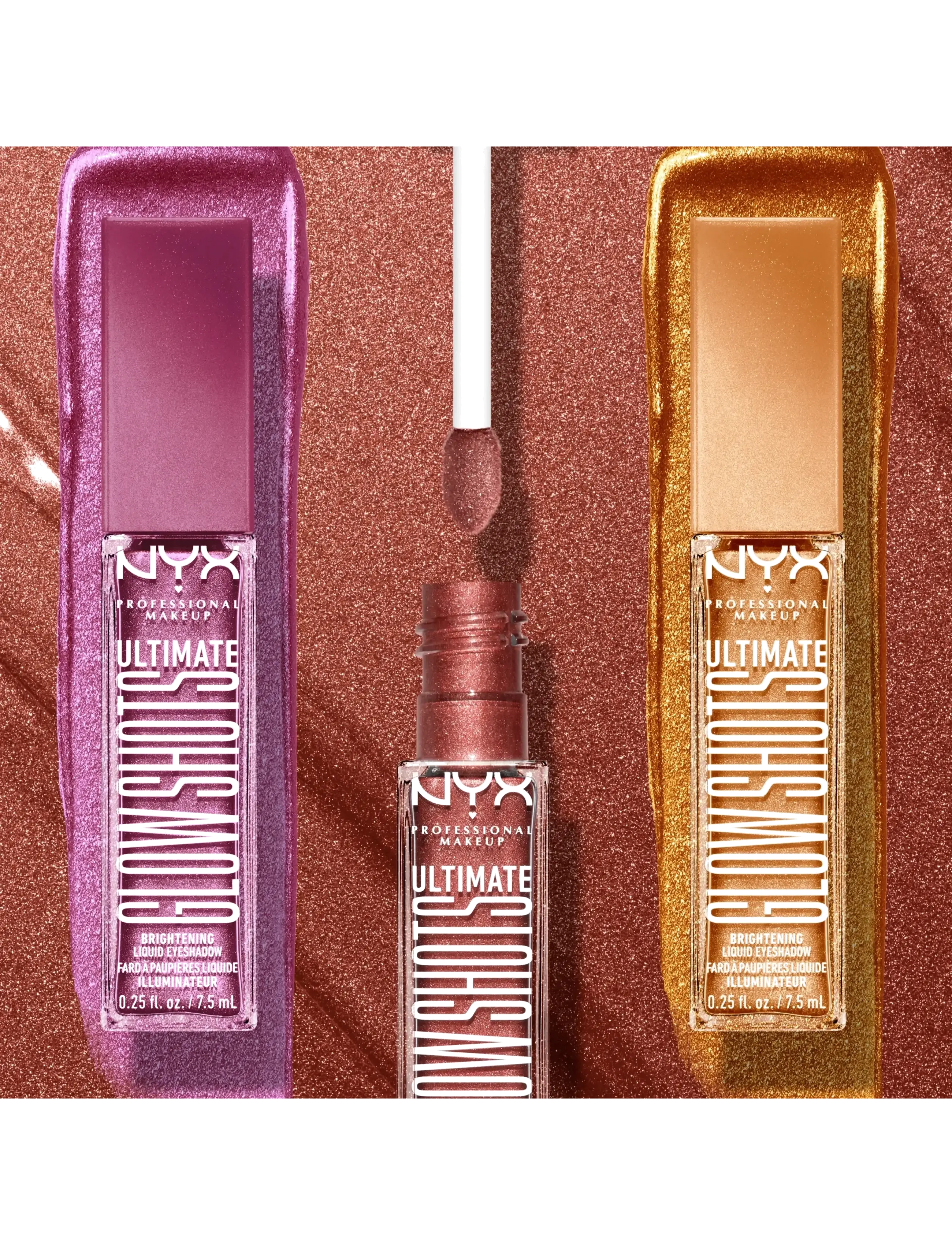 NYX Professional Makeup - NYX Professional Makeup Ultimate Glow Shots Liquid Eyeshadow 17 Passionfruit Posh 7,5 ml - passionfruit posh - 5