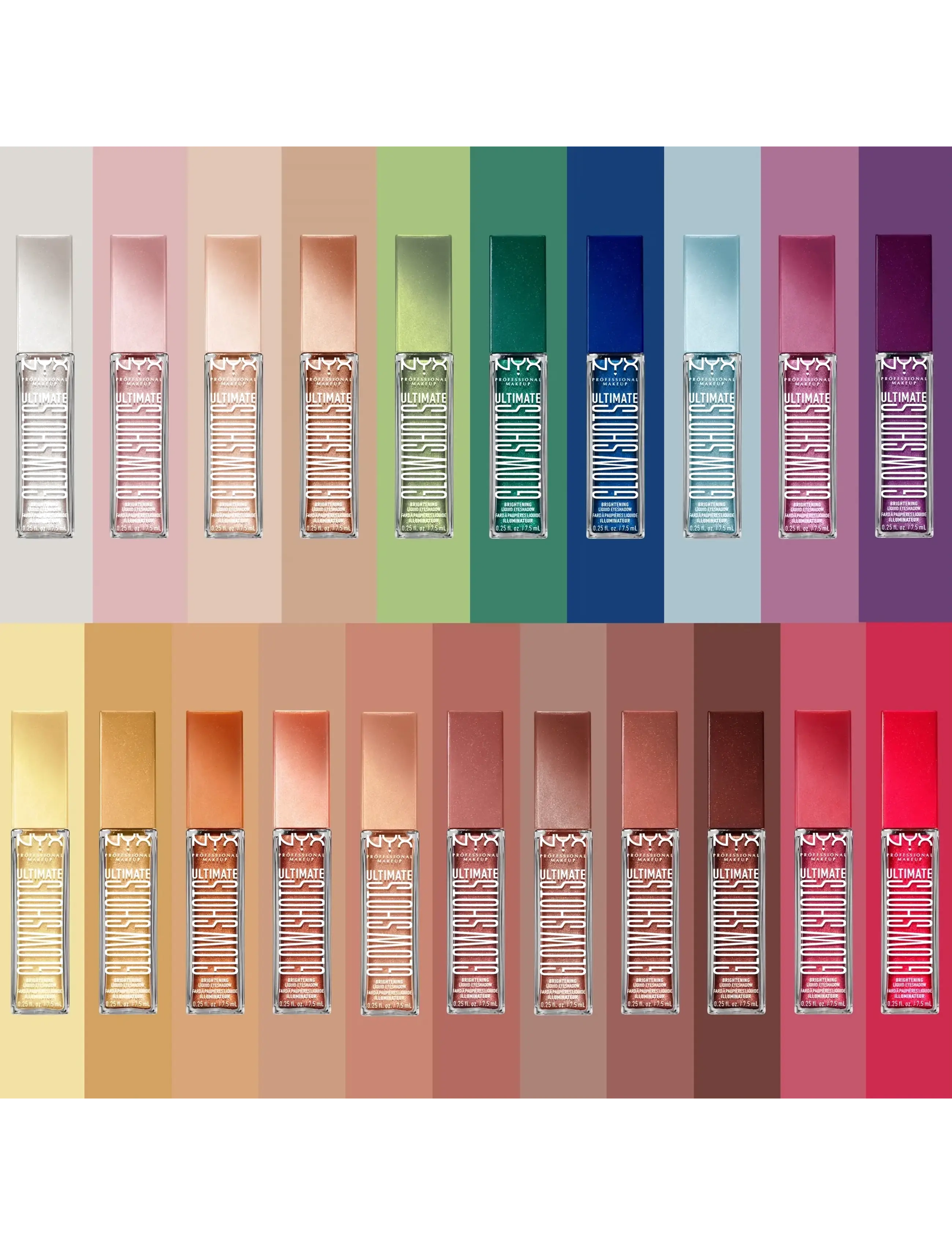 NYX Professional Makeup - NYX Professional Makeup Ultimate Glow Shots Liquid Eyeshadow 19 Strawberry Stacked 7,5 ml - strawberry stacked - 5