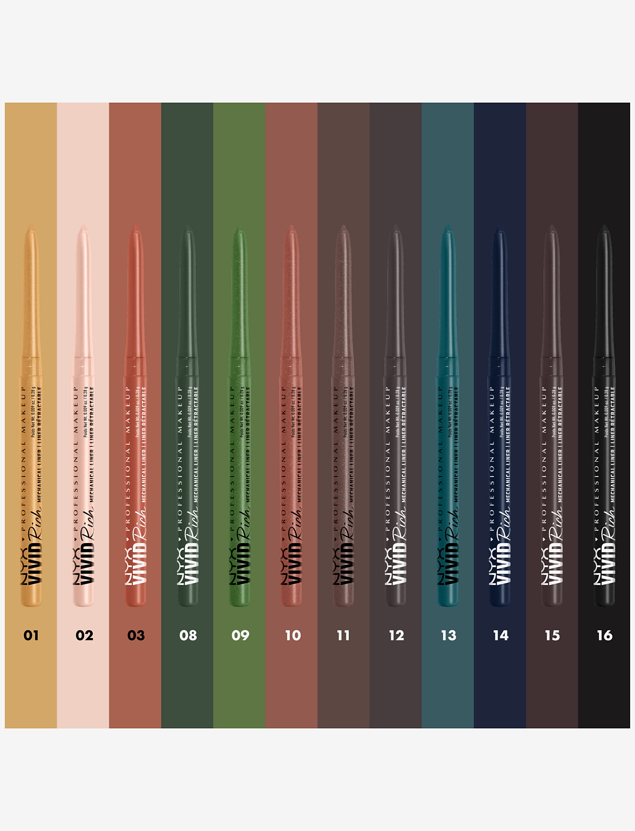 NYX Professional Makeup - NYX Professional Makeup Vivid Rich Mechanical Eyeliner Pencil 11 Under The Moonstone 0.28g - makeup - under the moonstone - 3