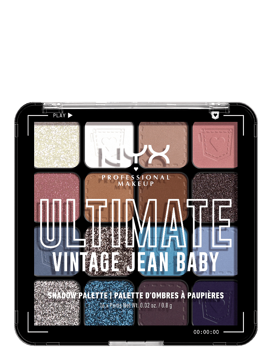NYX Professional Makeup - NYX Professional Makeup Ultimate Shadow Palette 16 Pan 01W Vintage Jean Baby 12,8 g - Øjne & bryn - vintage jean baby - 1