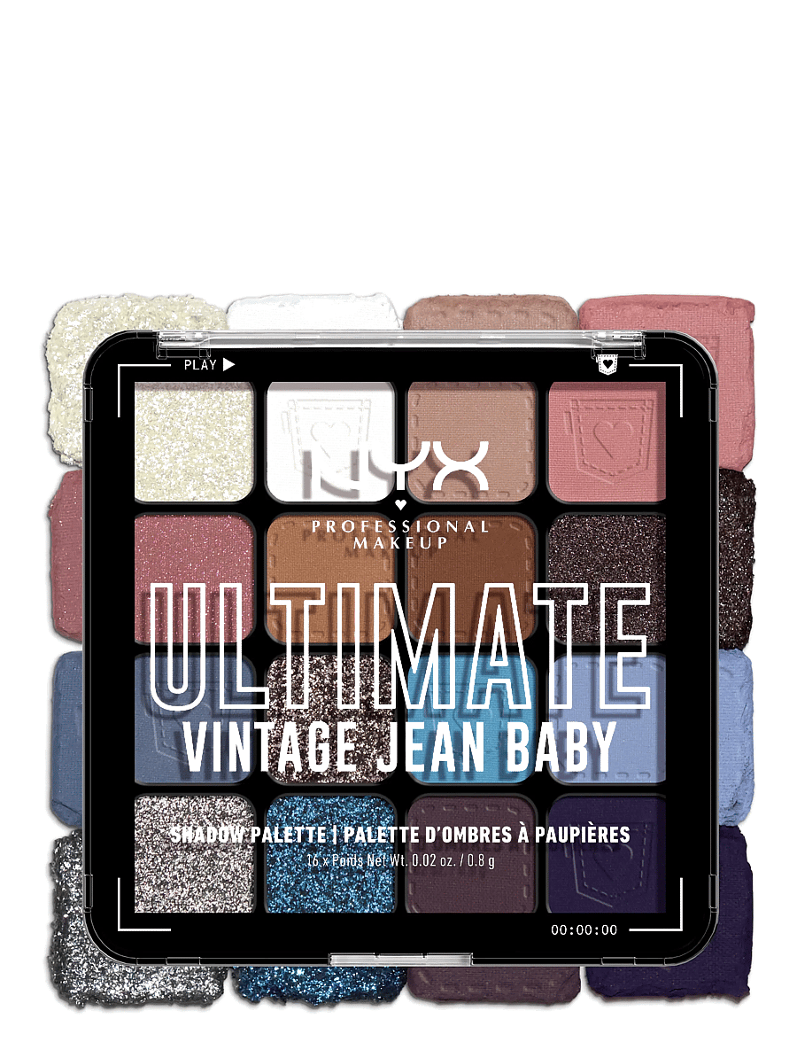 NYX Professional Makeup - NYX Professional Makeup Ultimate Shadow Palette 16 Pan 01W Vintage Jean Baby 12,8 g - Øjne & bryn - vintage jean baby - 2