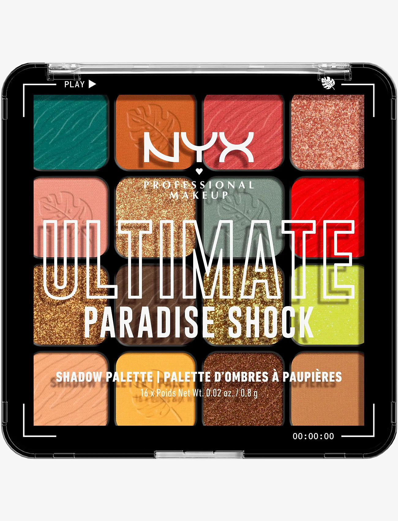 NYX Professional Makeup - NYX Professional Makeup Ultimate Shadow Palette 16 Pan 02W Paradise Shock 12,8 g - Øjne & bryn - paradise shock - 1