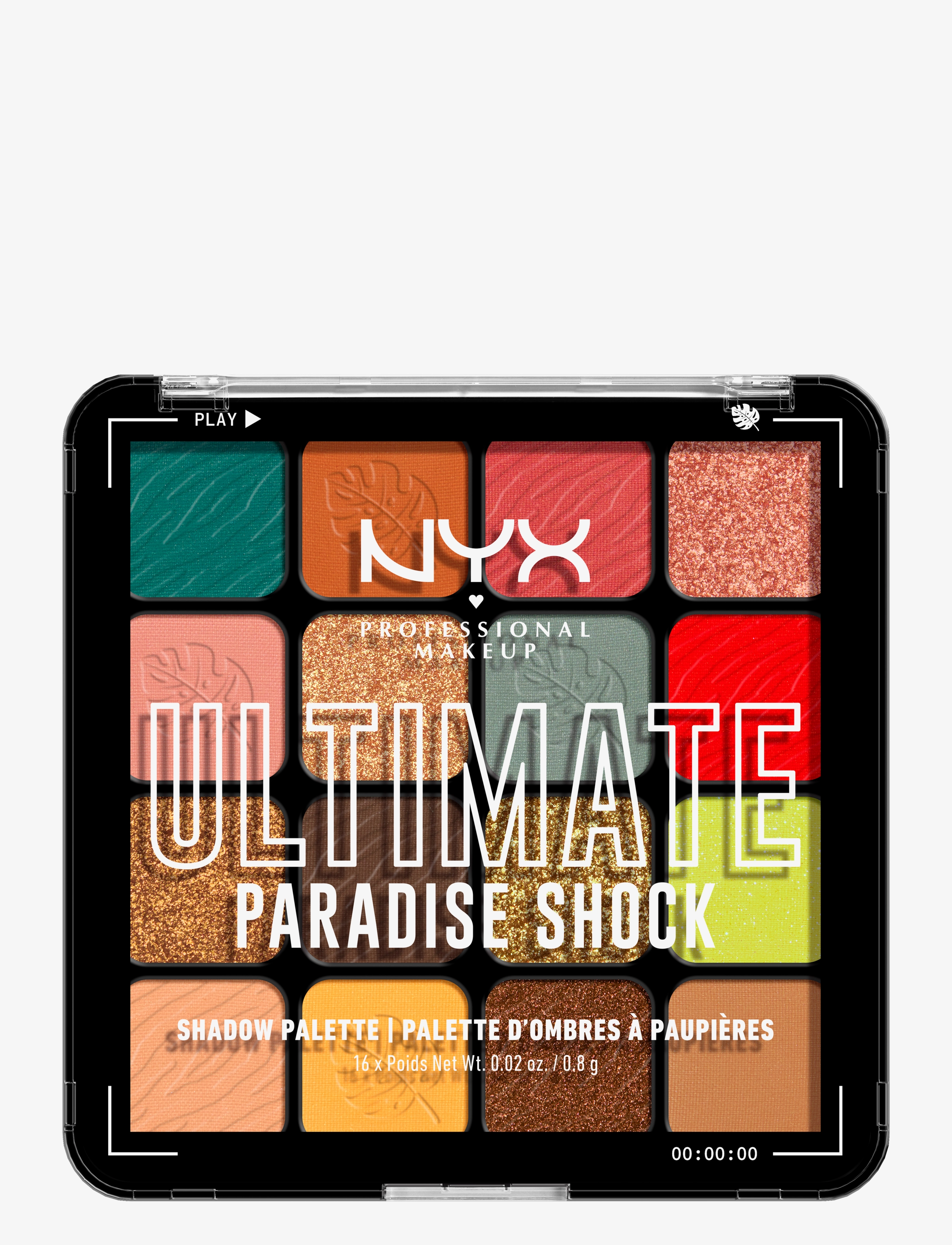 NYX Professional Makeup NYX Professional Makeup Ultimate Shadow Palette 16 Pan 02W Paradise Shock 12,8 g - Skønhed - PARADISE SHOCK / multi
