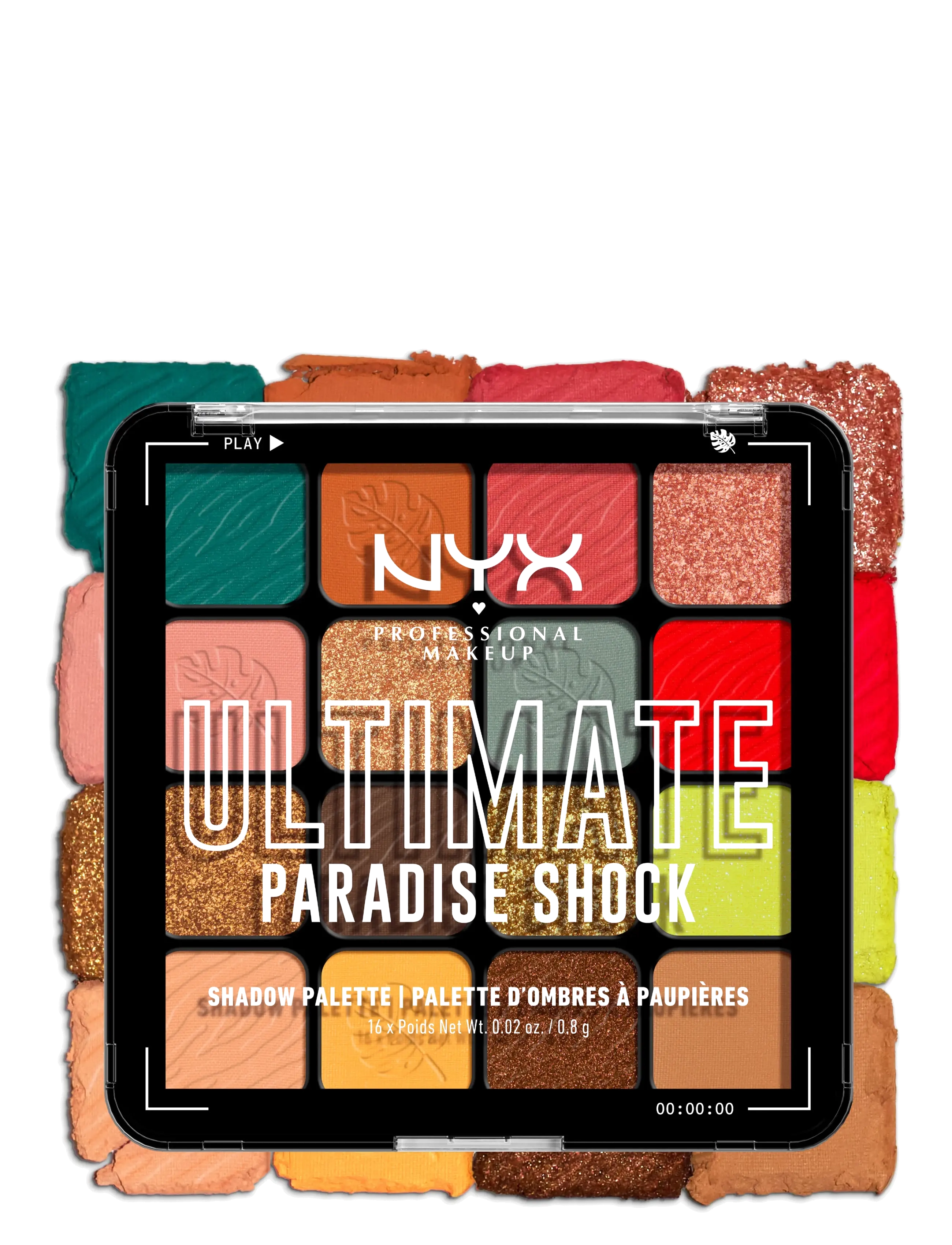 NYX Professional Makeup - NYX Professional Makeup Ultimate Shadow Palette 16 Pan 02W Paradise Shock 12,8 g - Øjne & bryn - paradise shock - 2
