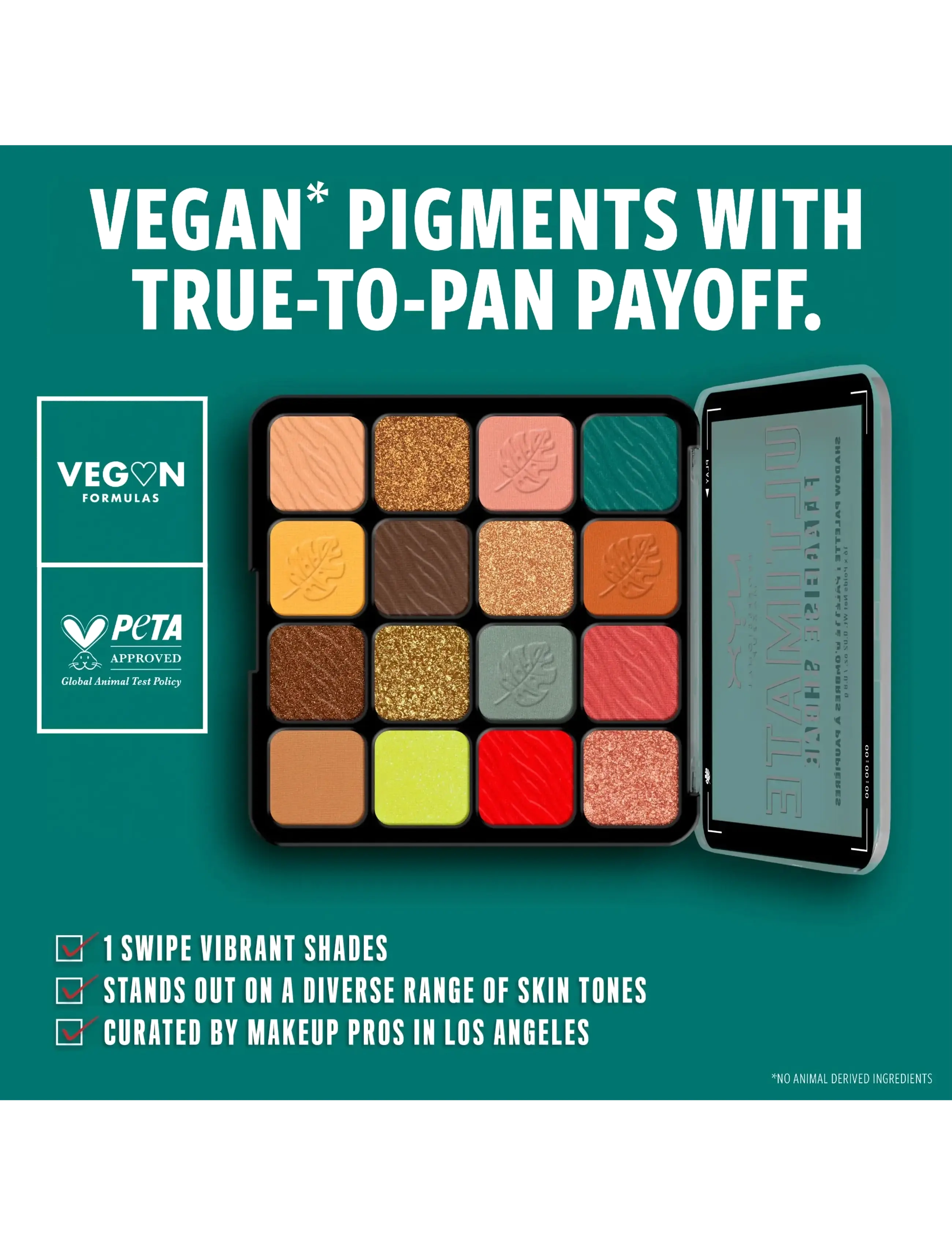 NYX Professional Makeup - NYX Professional Makeup Ultimate Shadow Palette 16 Pan 02W Paradise Shock 12,8 g - Ögon & bryn  - paradise shock - 4