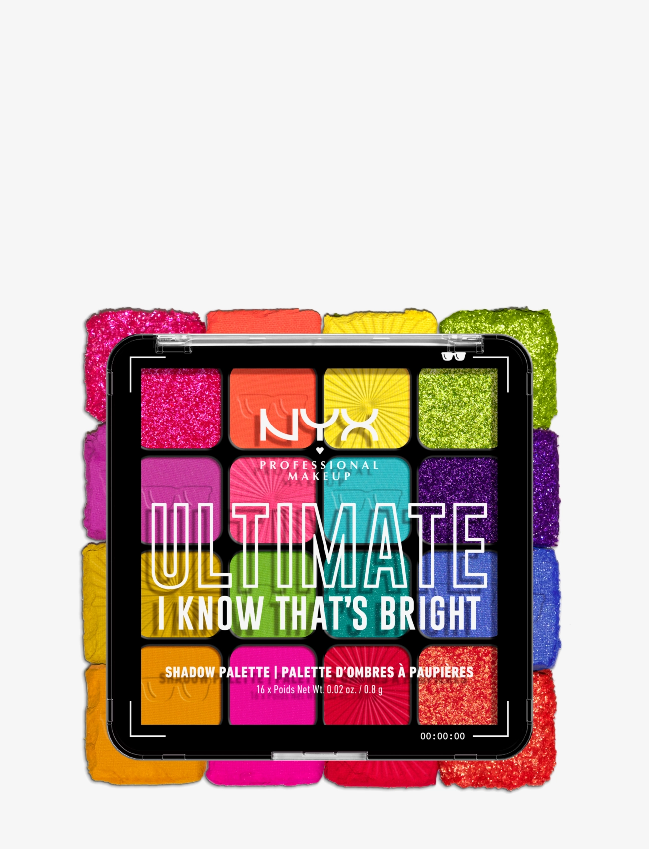 NYX Professional Makeup - Ultimate Shadow Palette 16-Pan I Know Thats Bright - Øyne og bryn  - i know thats bright i know thats bright - 3