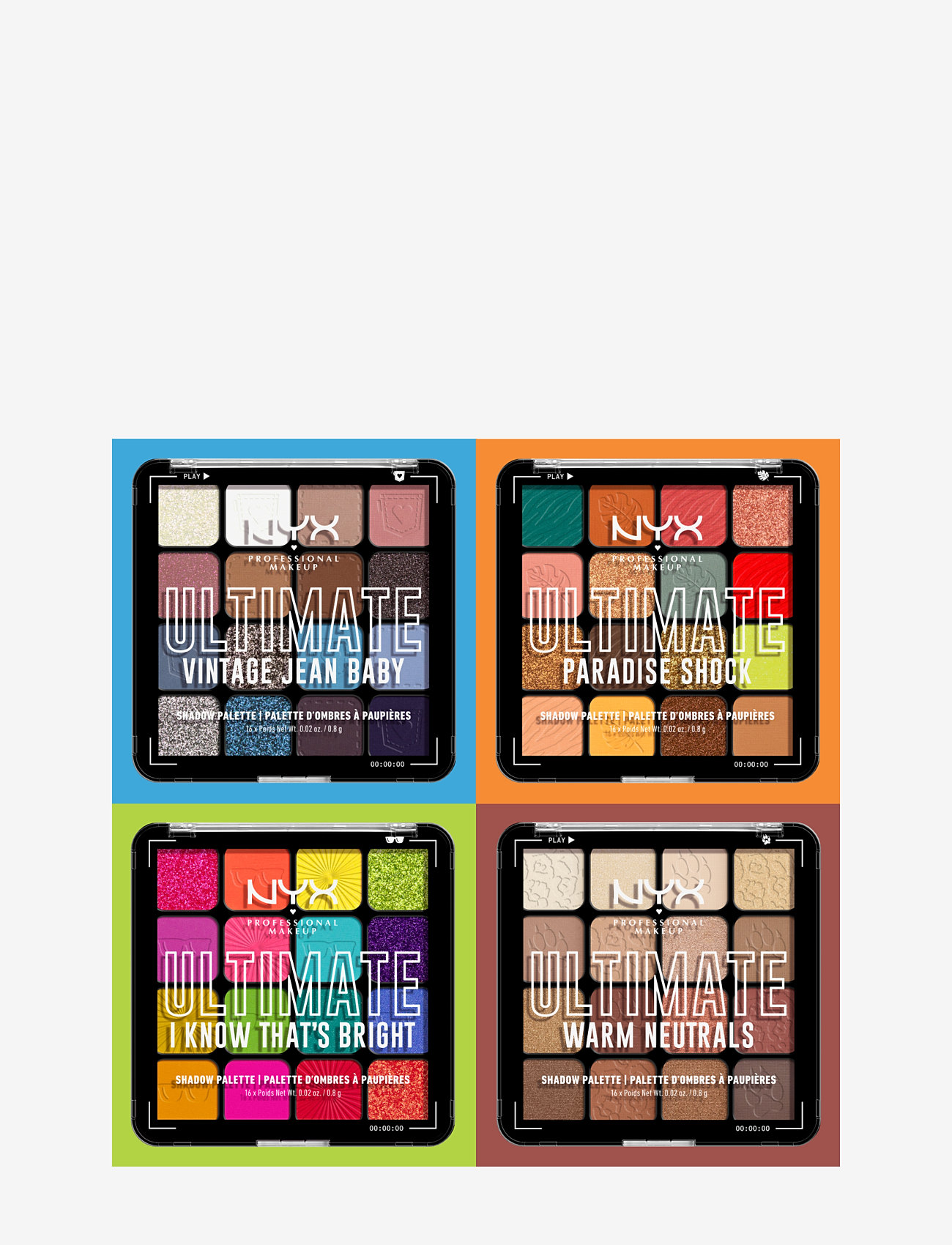 NYX Professional Makeup - Ultimate Shadow Palette 16-Pan I Know Thats Bright - i know thats bright i know thats bright - 4