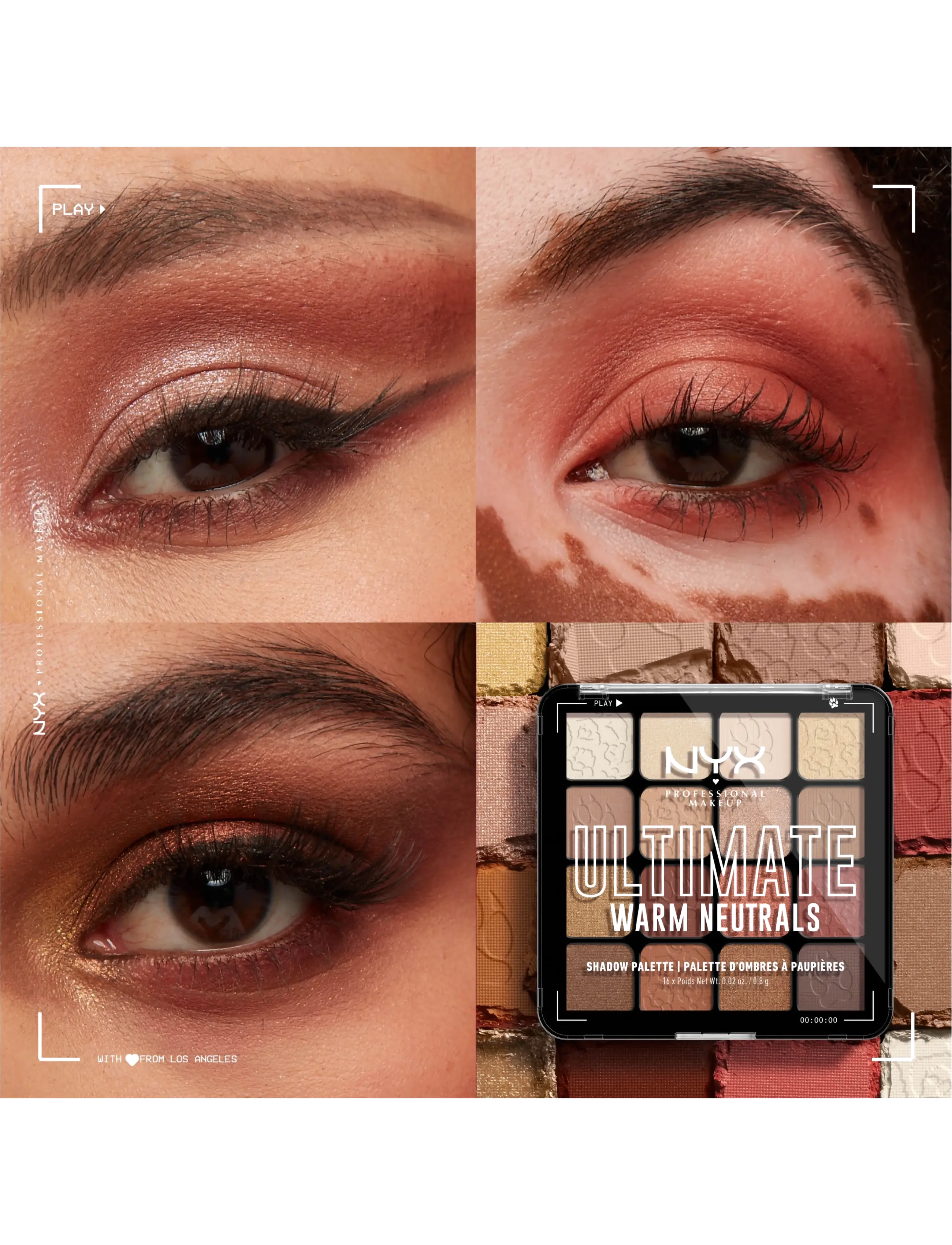 NYX Professional Makeup - Ultimate Shadow Palette 16-Pan Warm Neutrals - Øjne & bryn - warm neutrals warm neutrals - 3