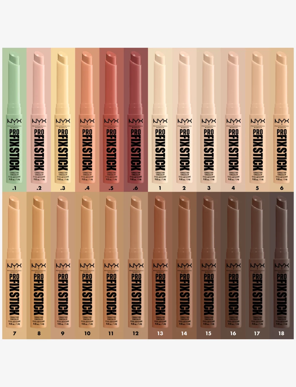 NYX Professional Makeup - NYX Professional Makeup Pro Fix Stick Concealer 0.1 Green 1.6g - smink - green - 3