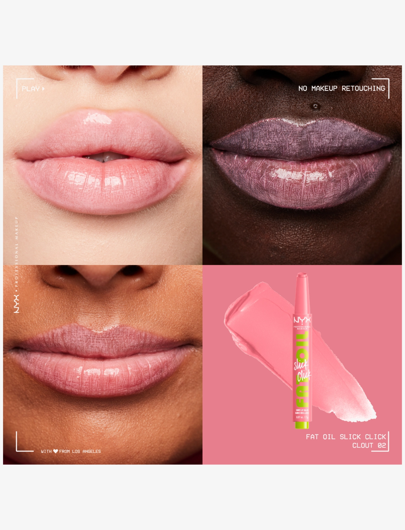 NYX Professional Makeup - NYX Professional Makeup Fat Oil Slick Click lip balm  - læbepomade - clout - 1