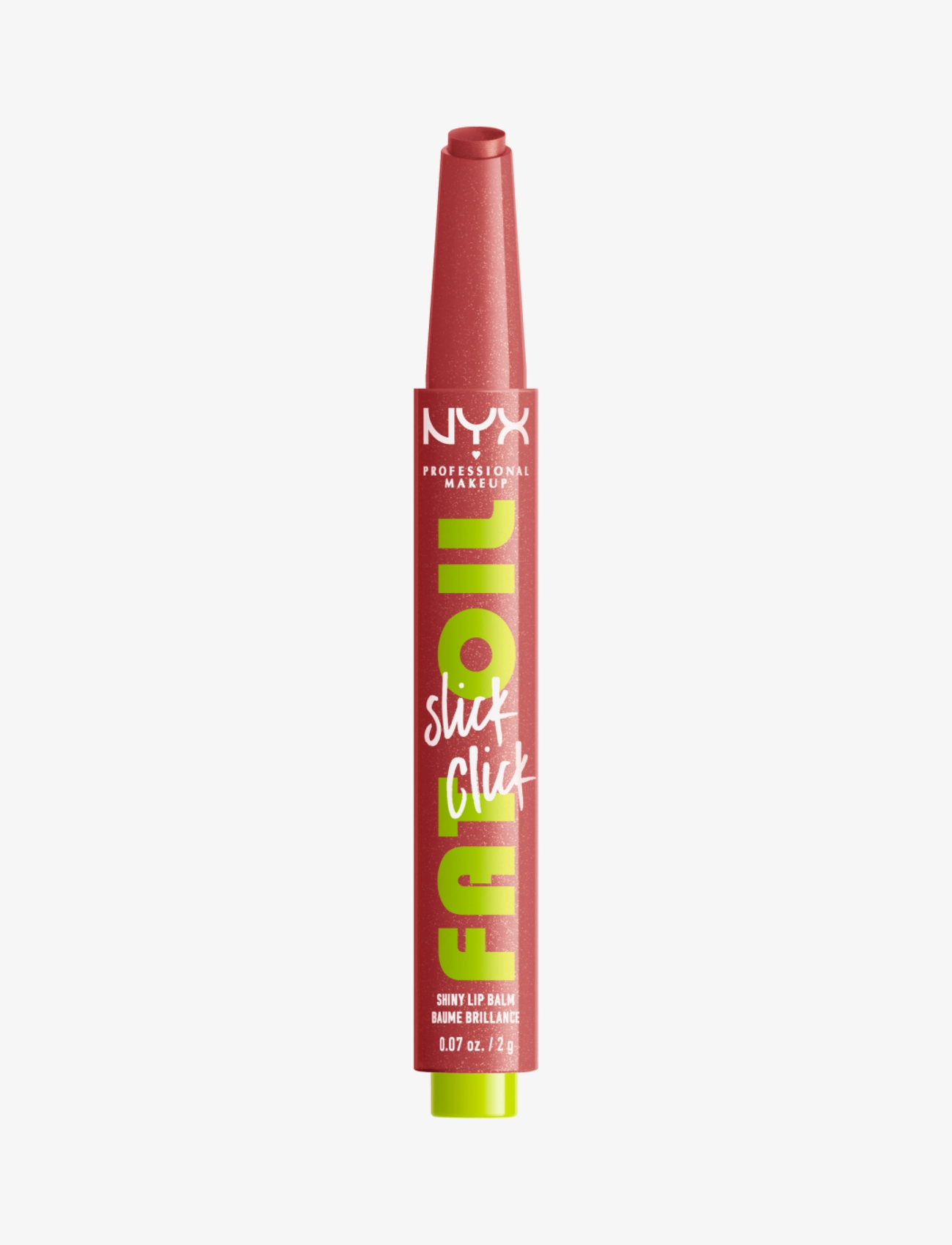NYX Professional Makeup Fat Oil Slick Click Lip Balm, Læbepleje, Nude, Str: 2.3 ML