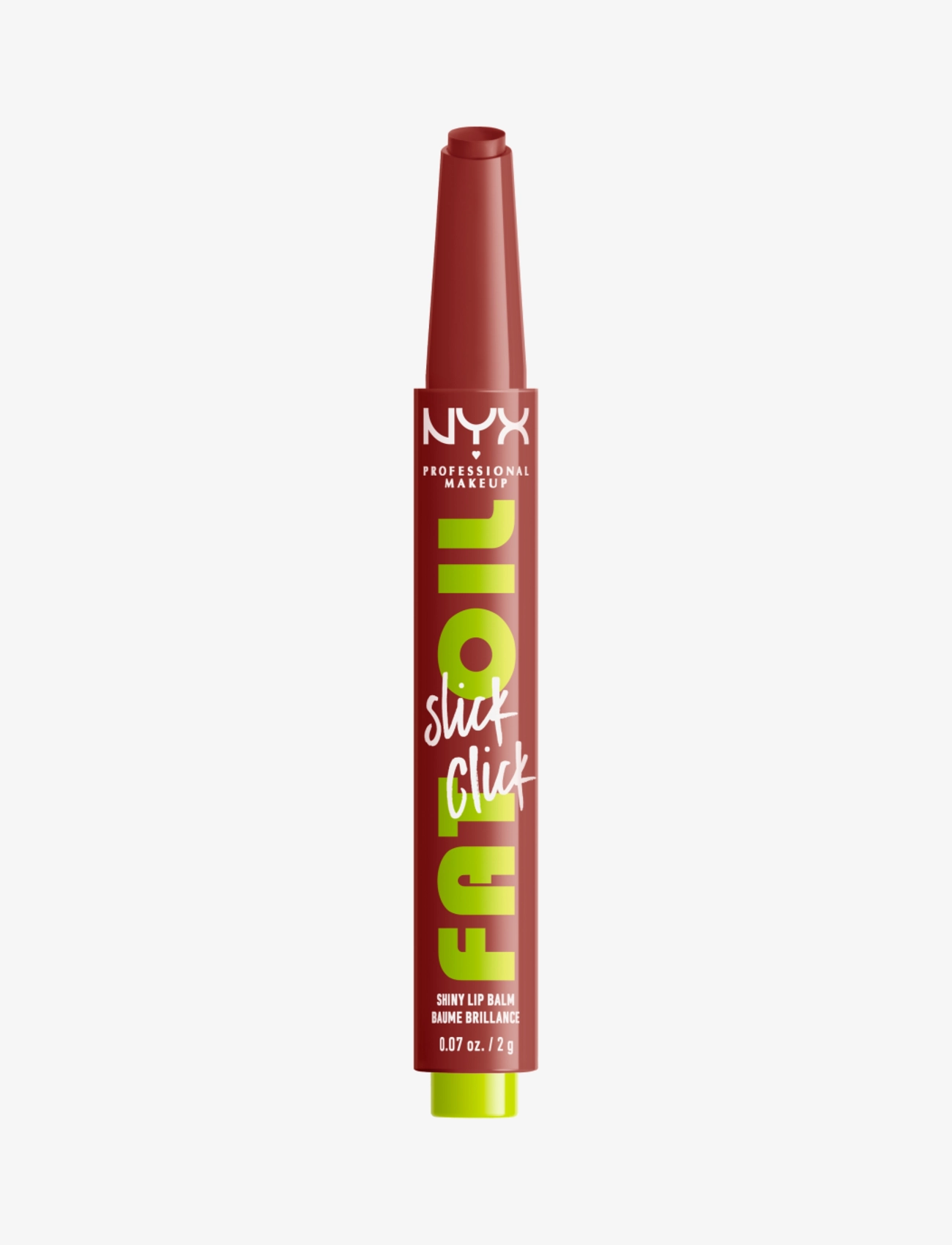 NYX Professional Makeup Fat Oil Slick Click Lip Balm, Læbepleje, Nude, Str: 2.3 ML