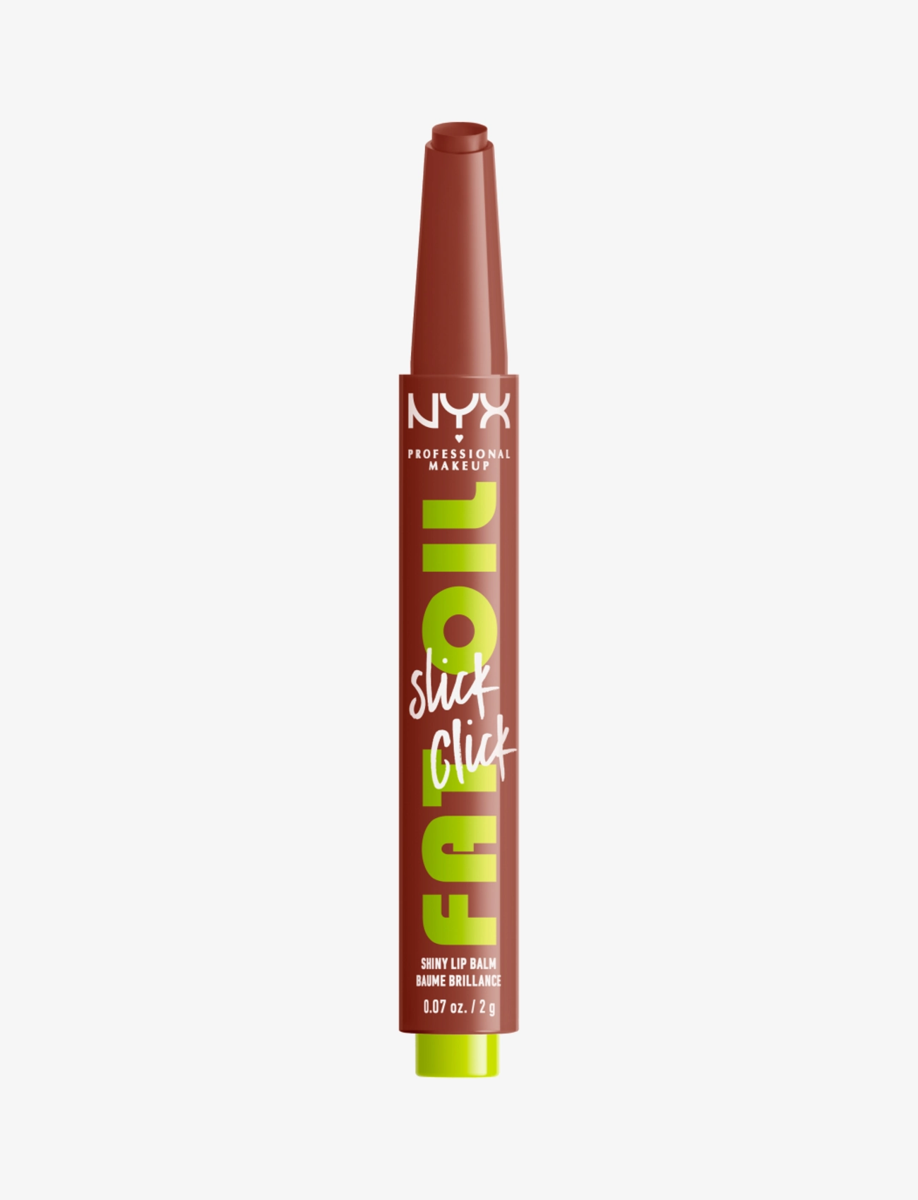 NYX Professional Makeup Fat Oil Slick Click Lip Balm, Læbepleje, Nude, Str: 2.3 ML