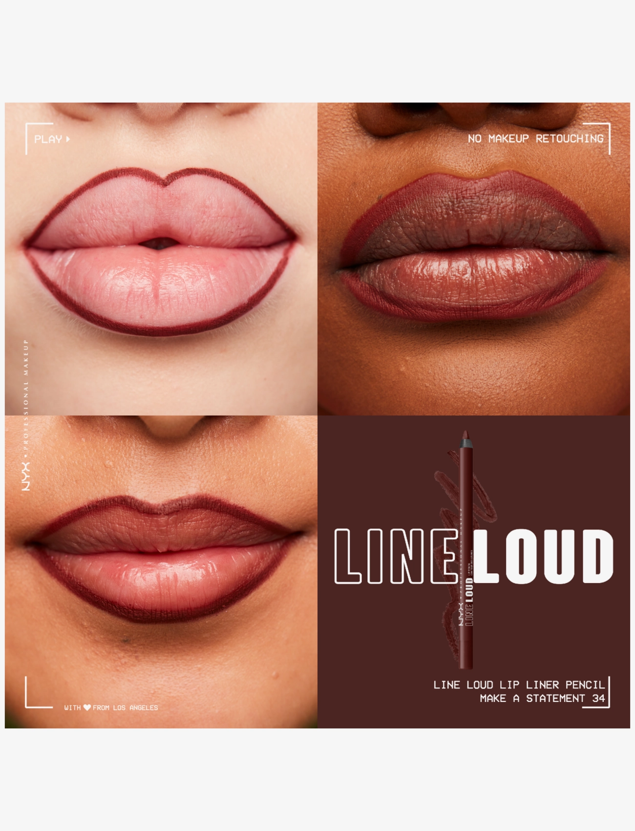 NYX Professional Makeup - NYX Professional Makeup Line Loud Lip Pencil 34 Make A Statement 1.2g - makeup - make a statement - 2
