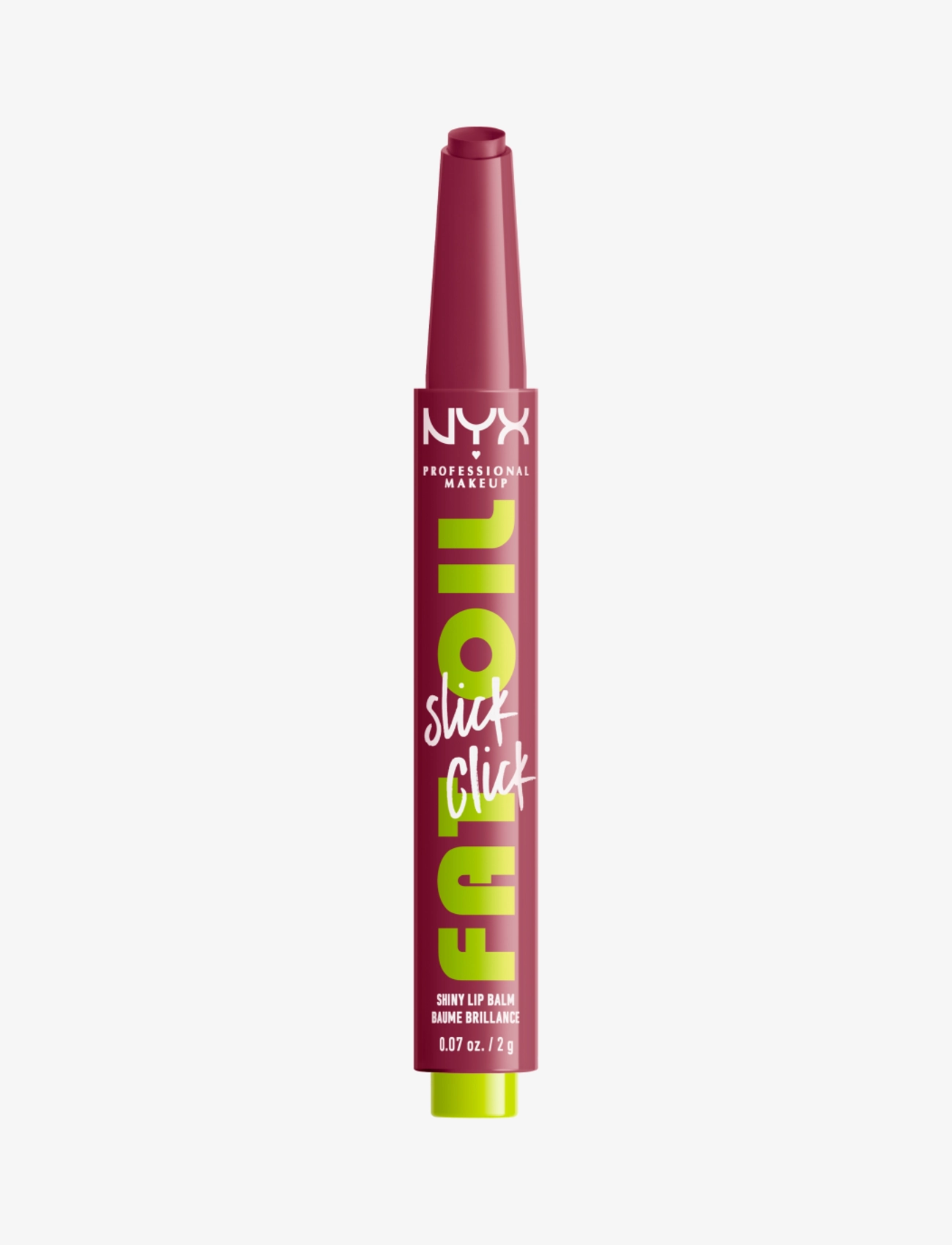 NYX Professional Makeup Fat Oil Slick Click Lip Balm, Læbepleje, Nude, Str: 2.3 ML