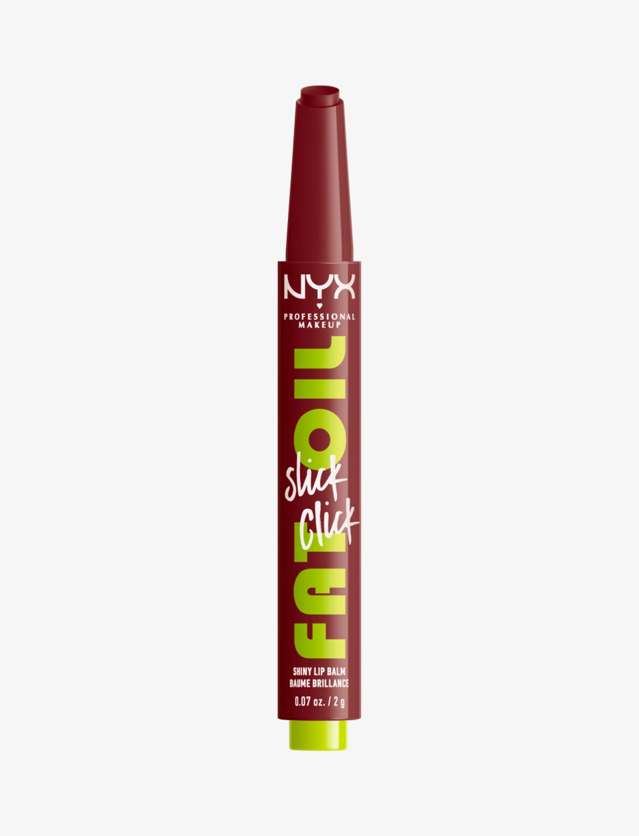 NYX Professional Makeup Fat Oil Slick Click Lip Balm, Læbepleje, Nude, Str: 2.3 ML
