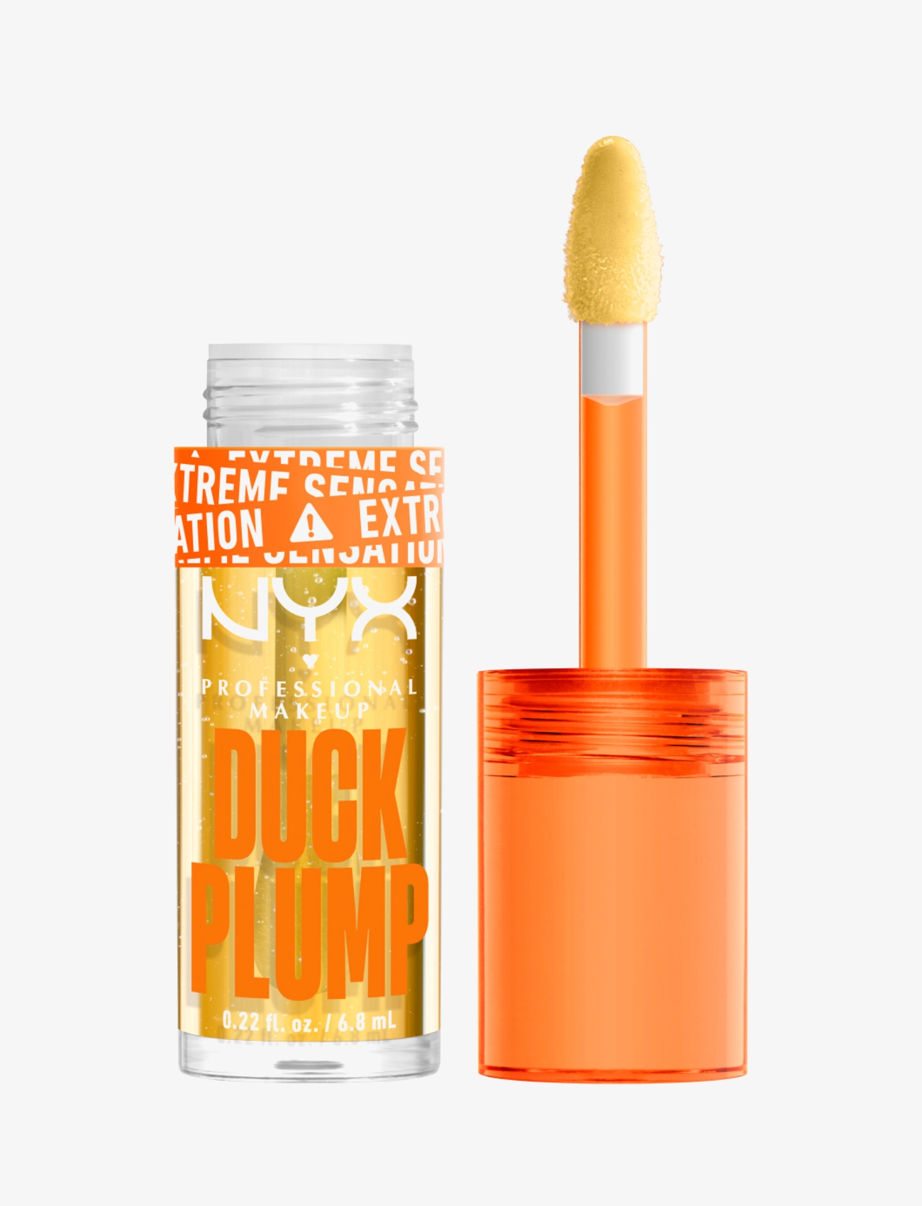 NYX Professional Makeup Duck Plump Lip Lacquer 01 Clearly Spicy 7Ml, Plumper & Filler, Gul, Str: 7 ml