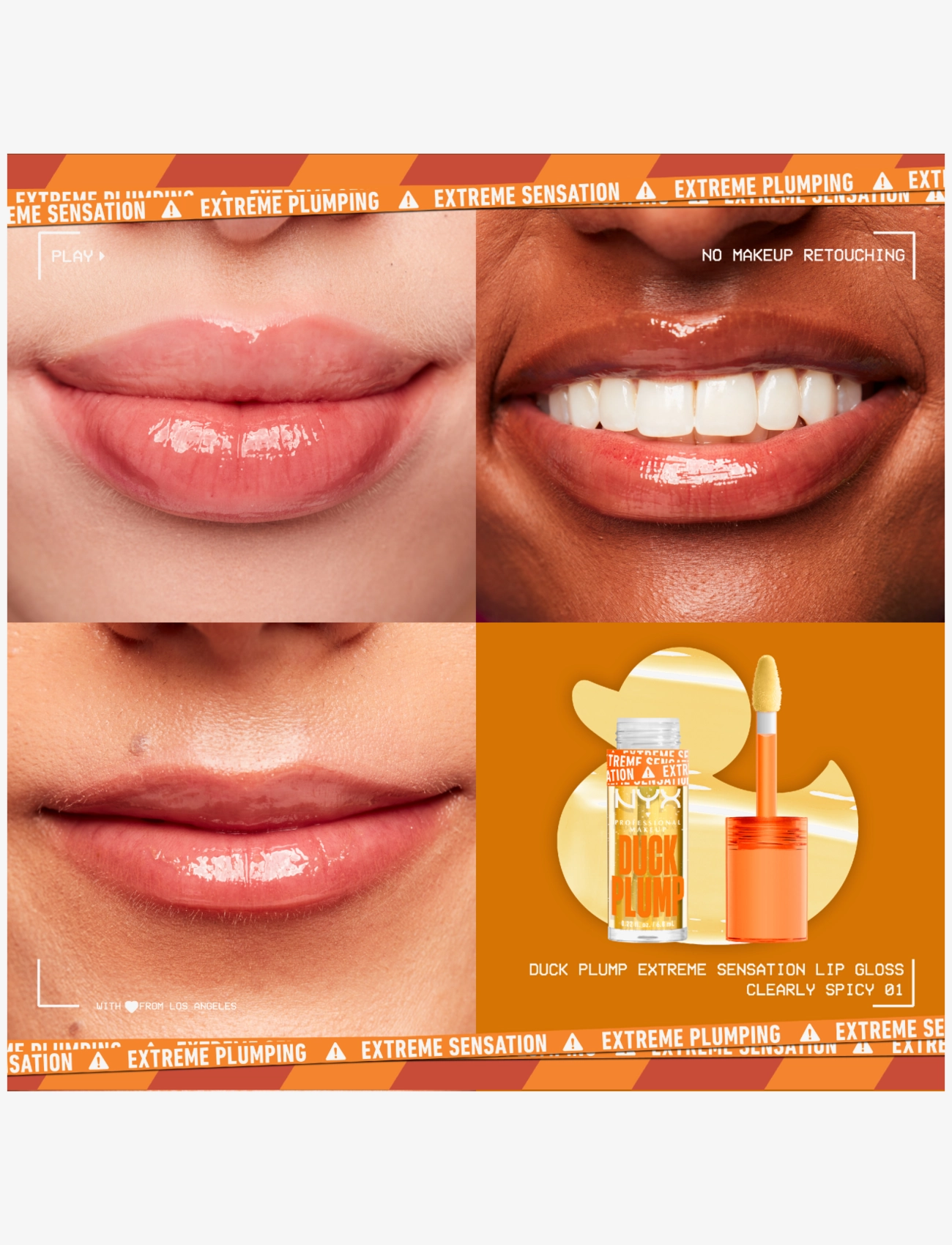 NYX Professional Makeup - NYX Professional Makeup Duck Plump Lip Lacquer 01 Clearly Spicy 7ml - makeup - clearly spicy - 1